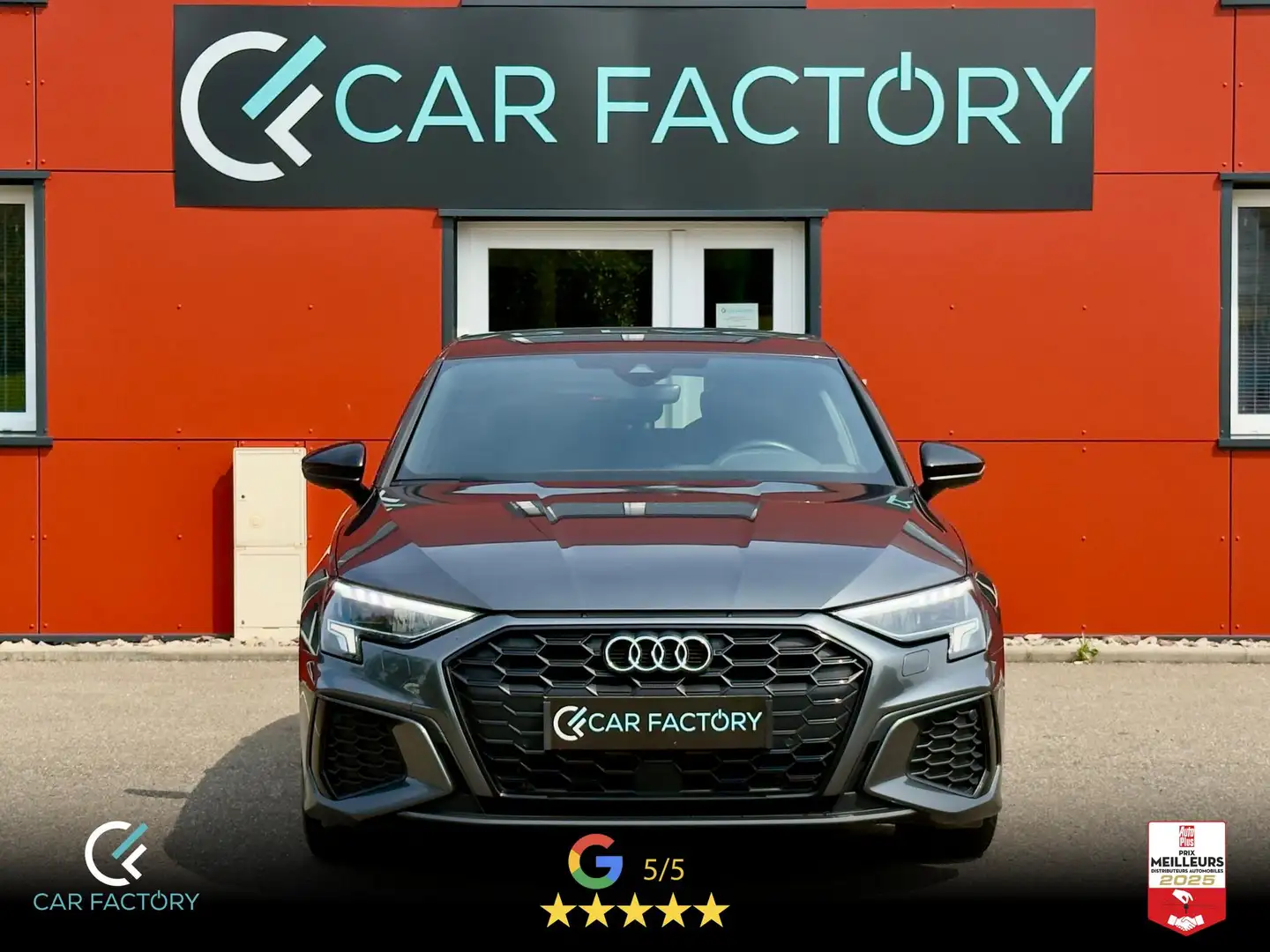 Audi A3 45 245 Competition TFSIe S line Virtual Cockpit Caméra Gps Carplay Garantie 1an Gris - 2