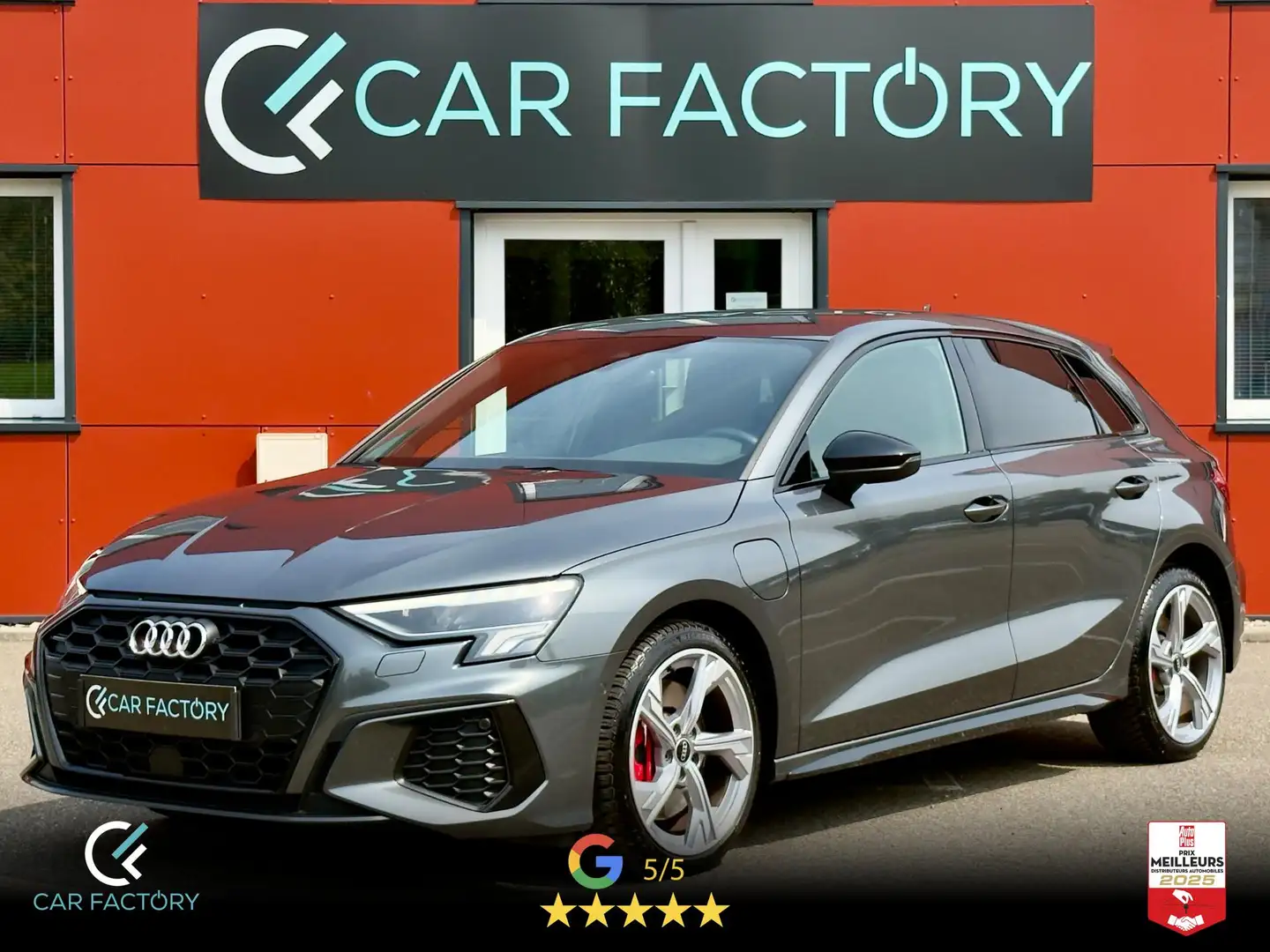 Audi A3 45 245 Competition TFSIe S line Virtual Cockpit Caméra Gps Carplay Garantie 1an Gris - 1
