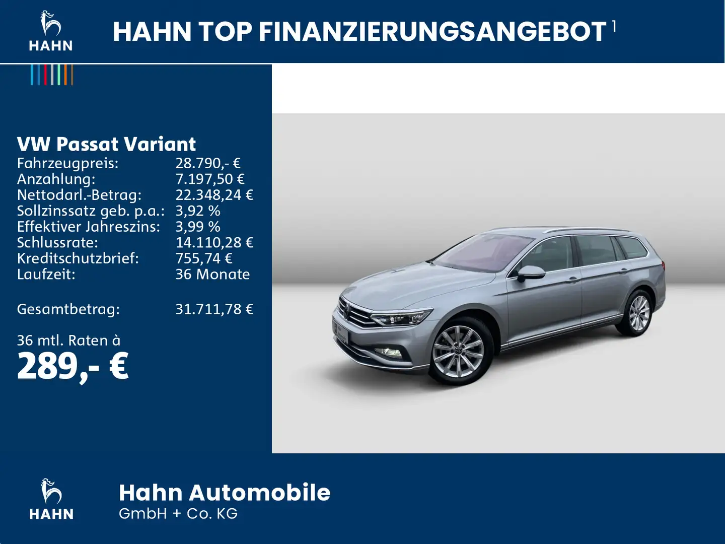 Volkswagen Passat Variant 2.0TDI DSG Elegance AHK Matrix Ca Silber - 2