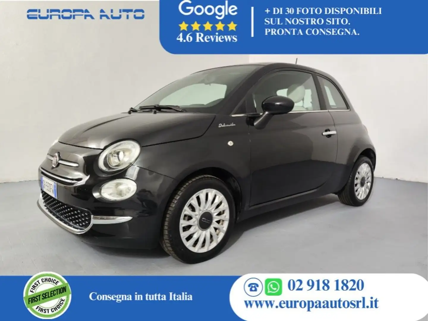 Fiat 500 1.0 Hybrid Dolcevita Nero - 1