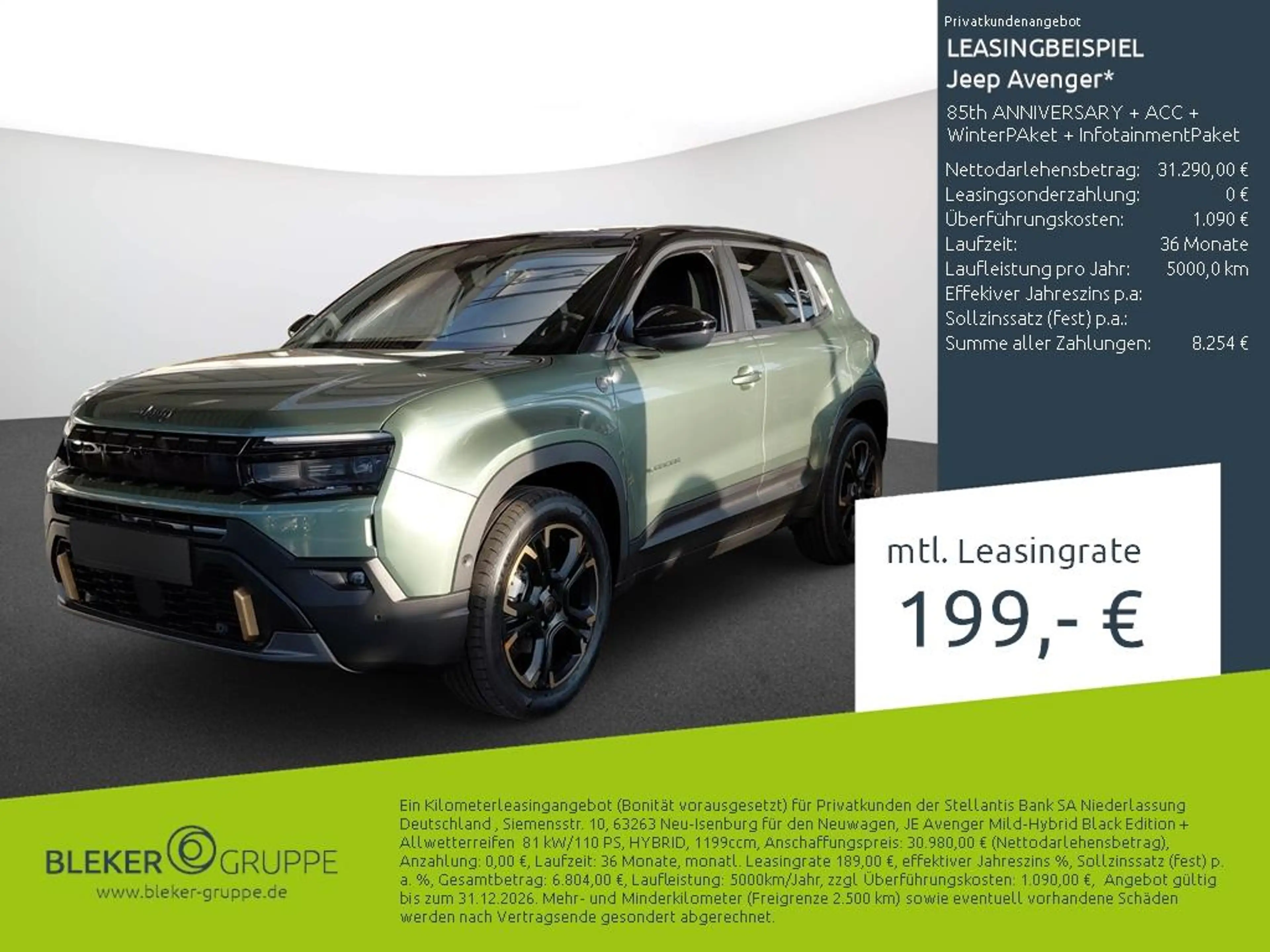 Jeep Avenger 85th ANNIVERSARY + ACC + WinterPAket + Infotainmen