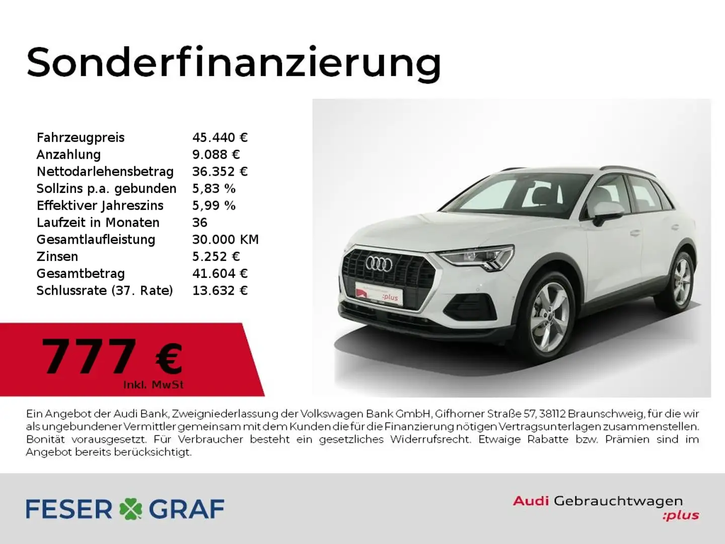 Audi Q3 35 TDI S line S tronic LED / AHK / Soundsystem / N Weiß - 1