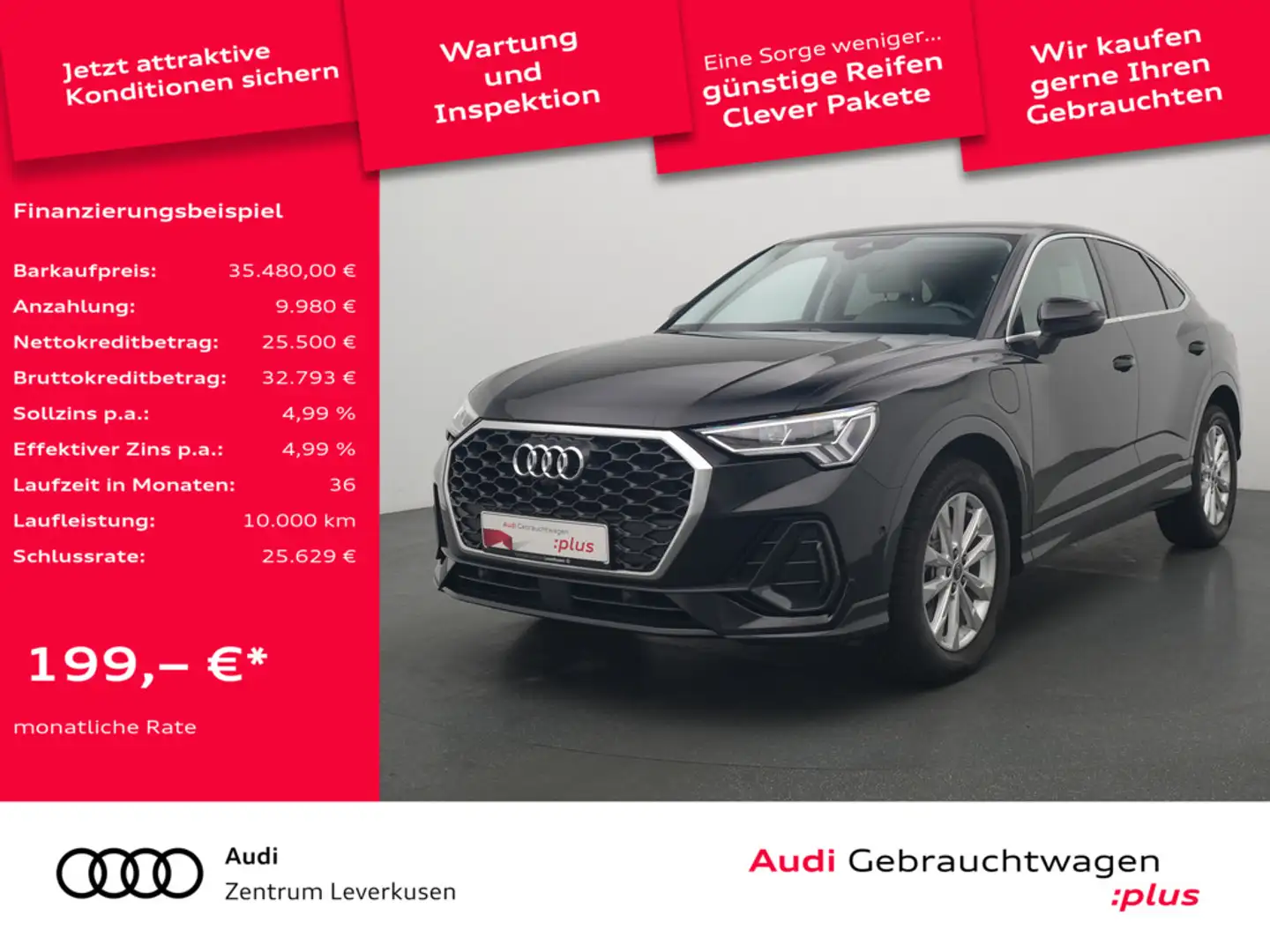 Audi Q3 Sportback MEMORY CARPLAY LED PDC VIRT ACC Noir - 1
