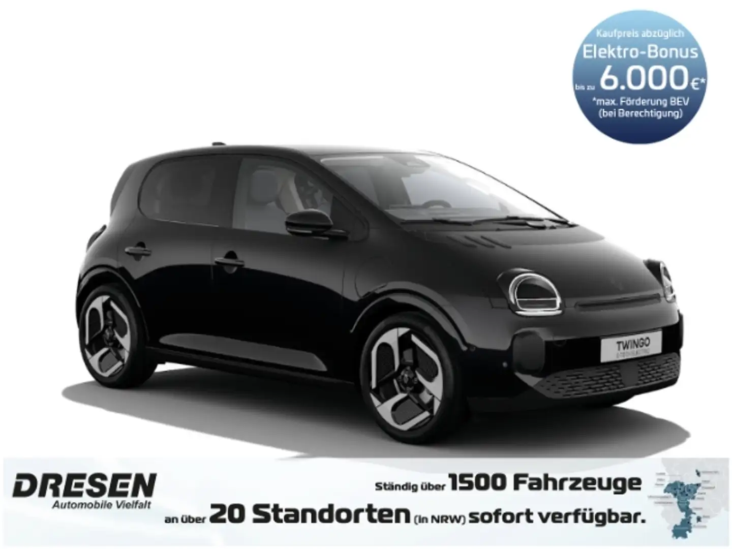 Renault Twingo E-Tech Techno 80 Urban Range **BESTELLUNG** LED*Ka Schwarz - 1