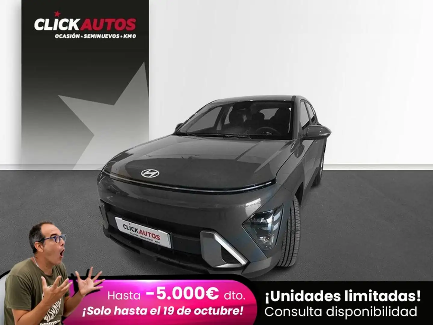 Hyundai KONA 1.6 GDI 129CV HEV Maxx DCT Gris - 1