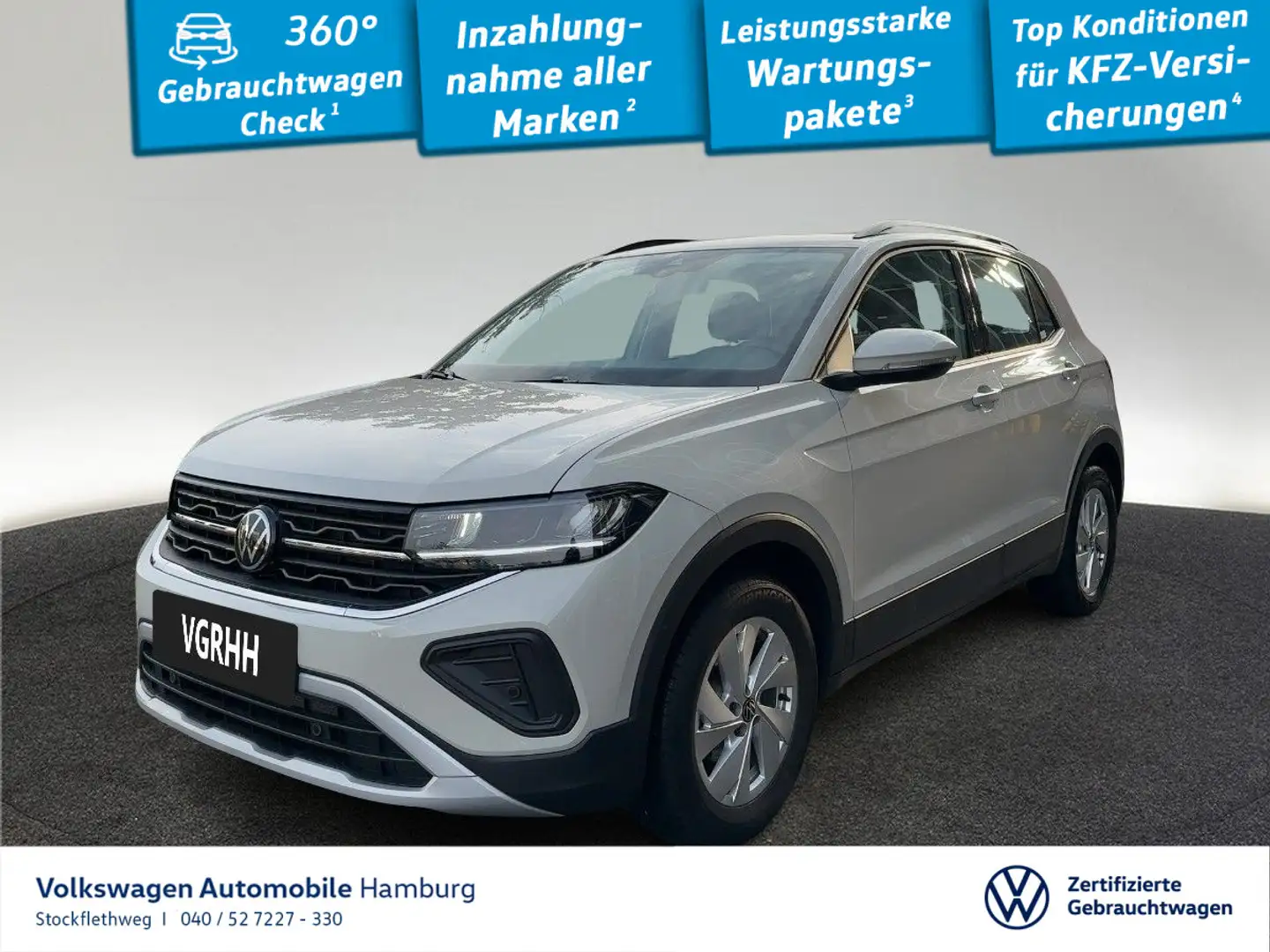 Volkswagen T-Cross 1.0 TSI Life DSG ACC Navi Kamera CarPlay Grau - 1