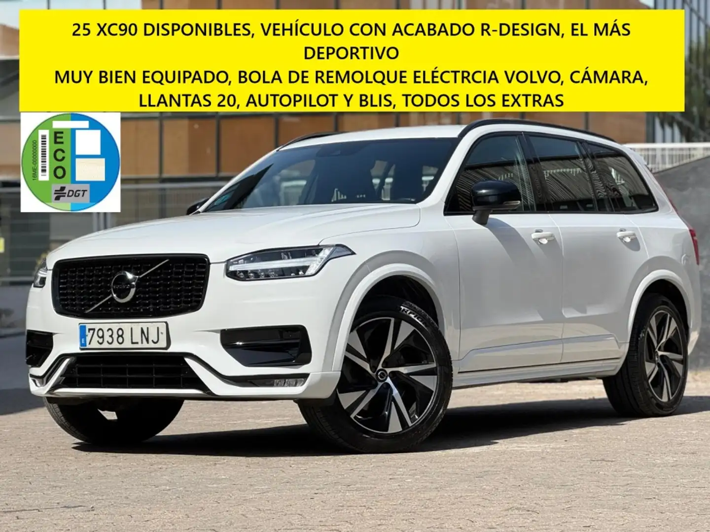Volvo XC90 B5 R-Design 7pl. AWD Aut. Blanc - 1