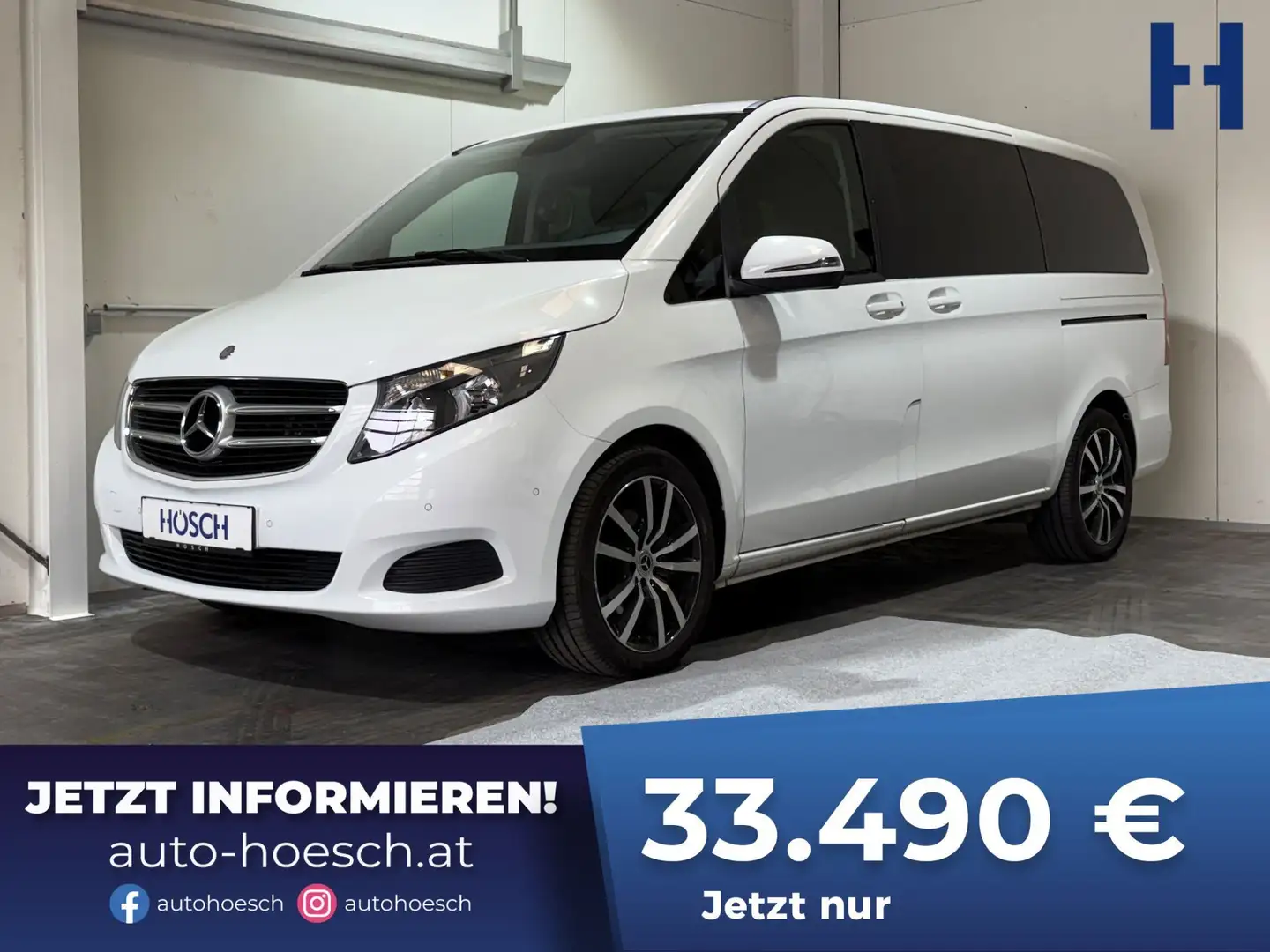 Mercedes-Benz V 220d Aut. lang 8-fach 6-SITZER AHK KAMERA Weiß - 1