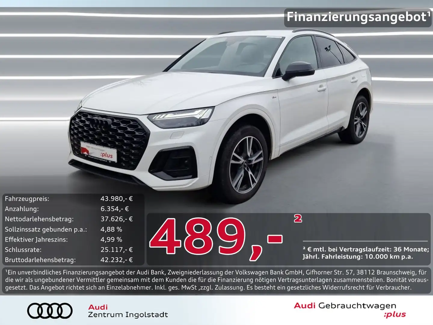 Audi Q5 Sportback 55 TFSI e qu 2x S line MATRIX AHK Weiß - 1