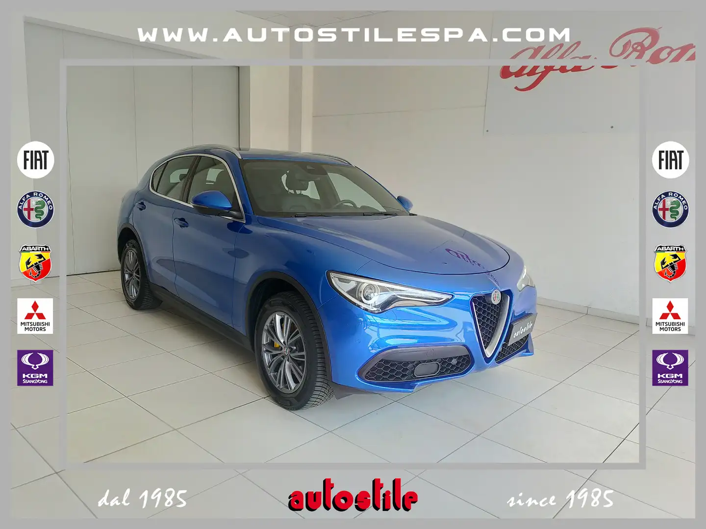 Alfa Romeo Stelvio 2.0 Turbo 280 CV AT8 Q4 Executive + Sport / Veloce Blauw - 1