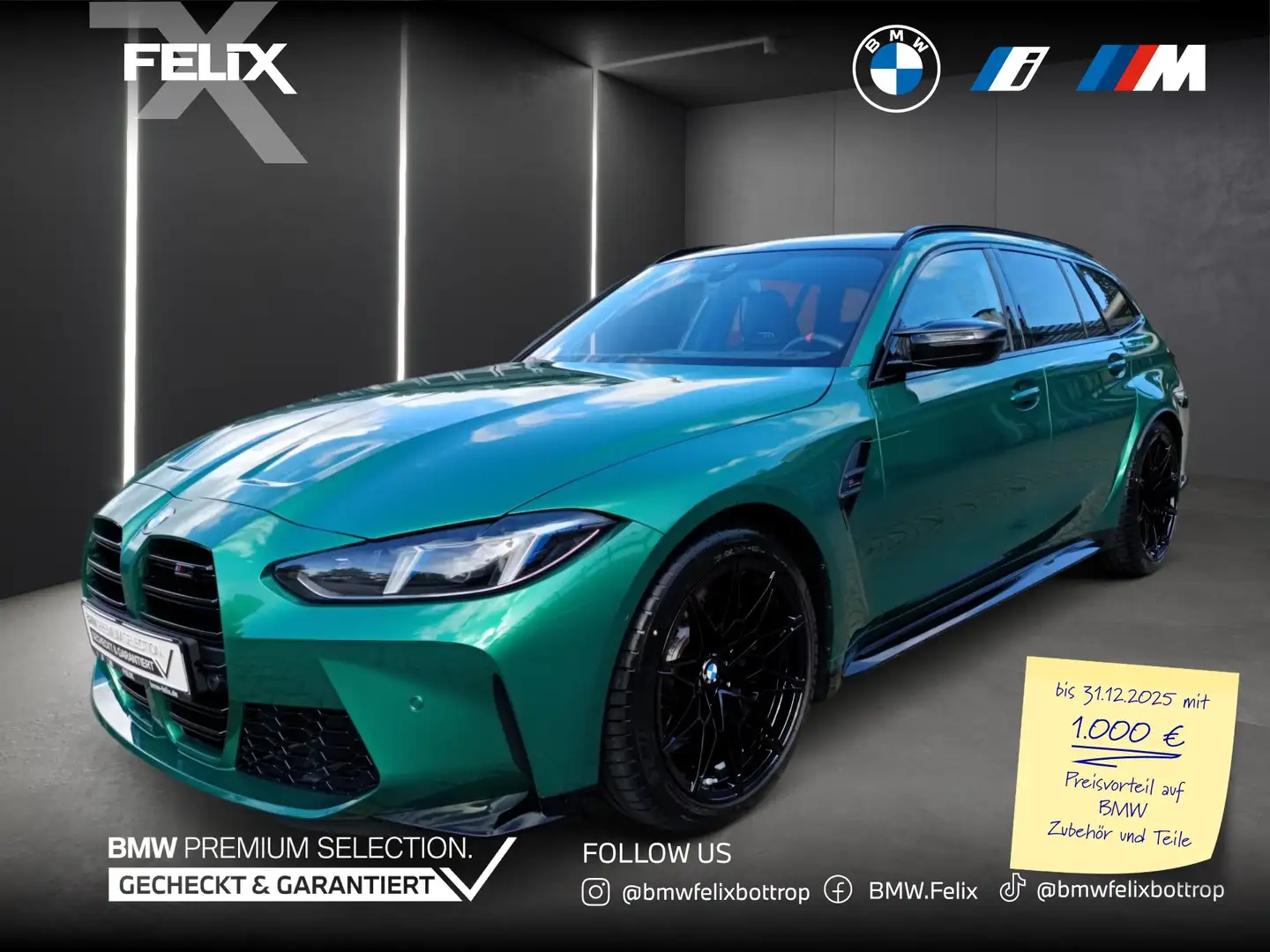BMW M3 Touring Competition xDrive+LCI/FACELIFT+LIVE COCKP Grün - 1