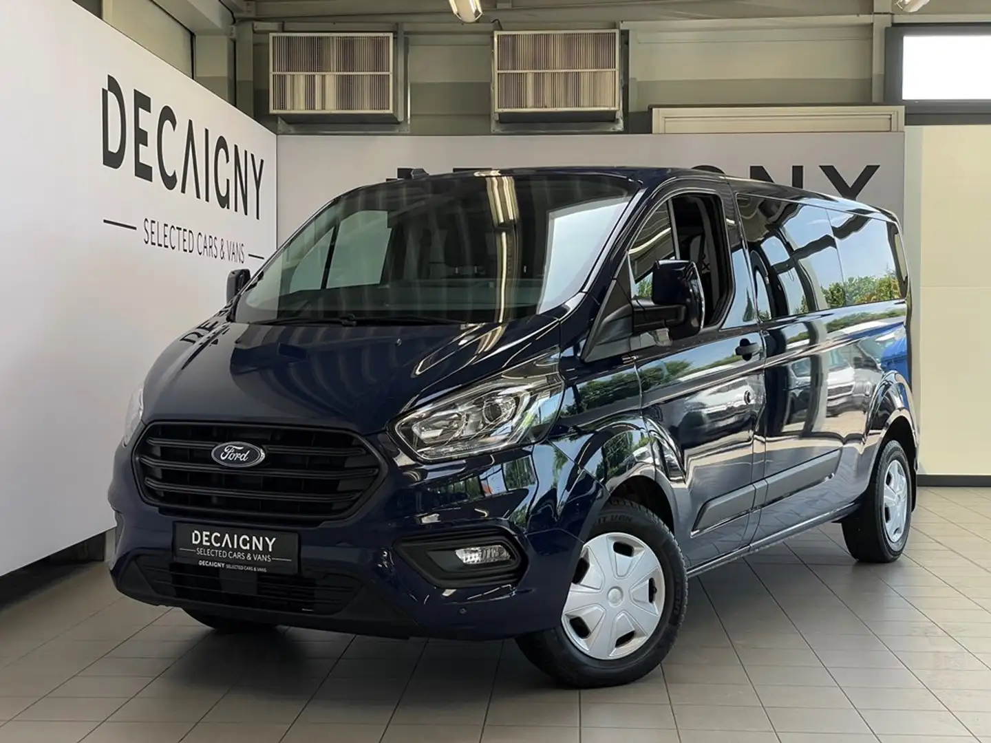 Ford Transit Custom 2.0D 131pk 9pl. *Sensoren voor/achter*Cruise Contr Bleu - 1