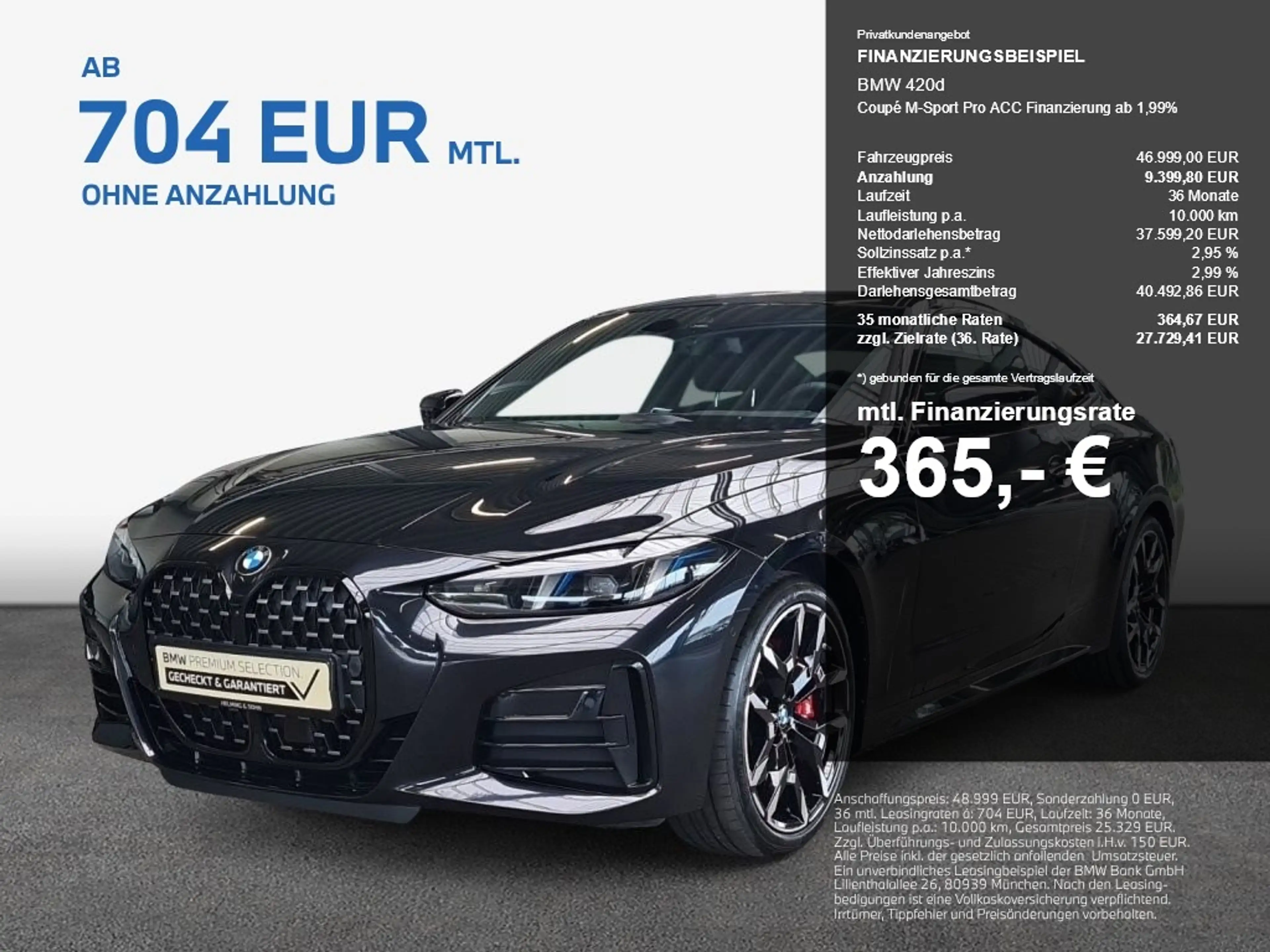 BMW 420 d Coupé M-Sport Pro HiFi ACC GSD Head-Up Shz. uvm. — photo 2