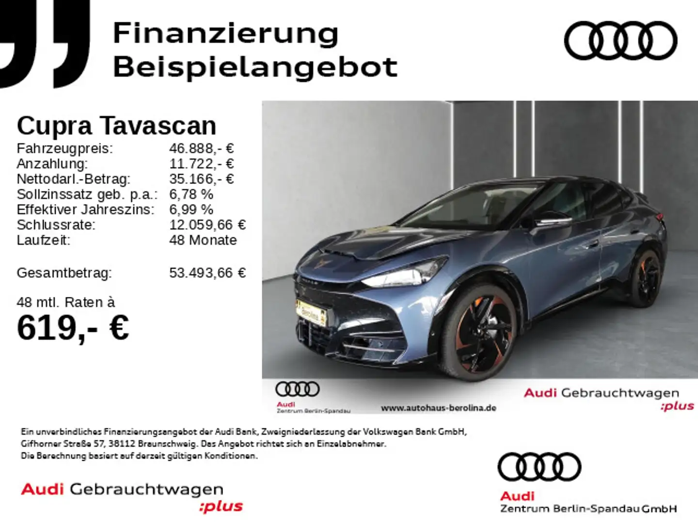 CUPRA Tavascan VZ *HuD*Glasdach*R-CAM*WärmeP*LED*SHZ* Blau - 1