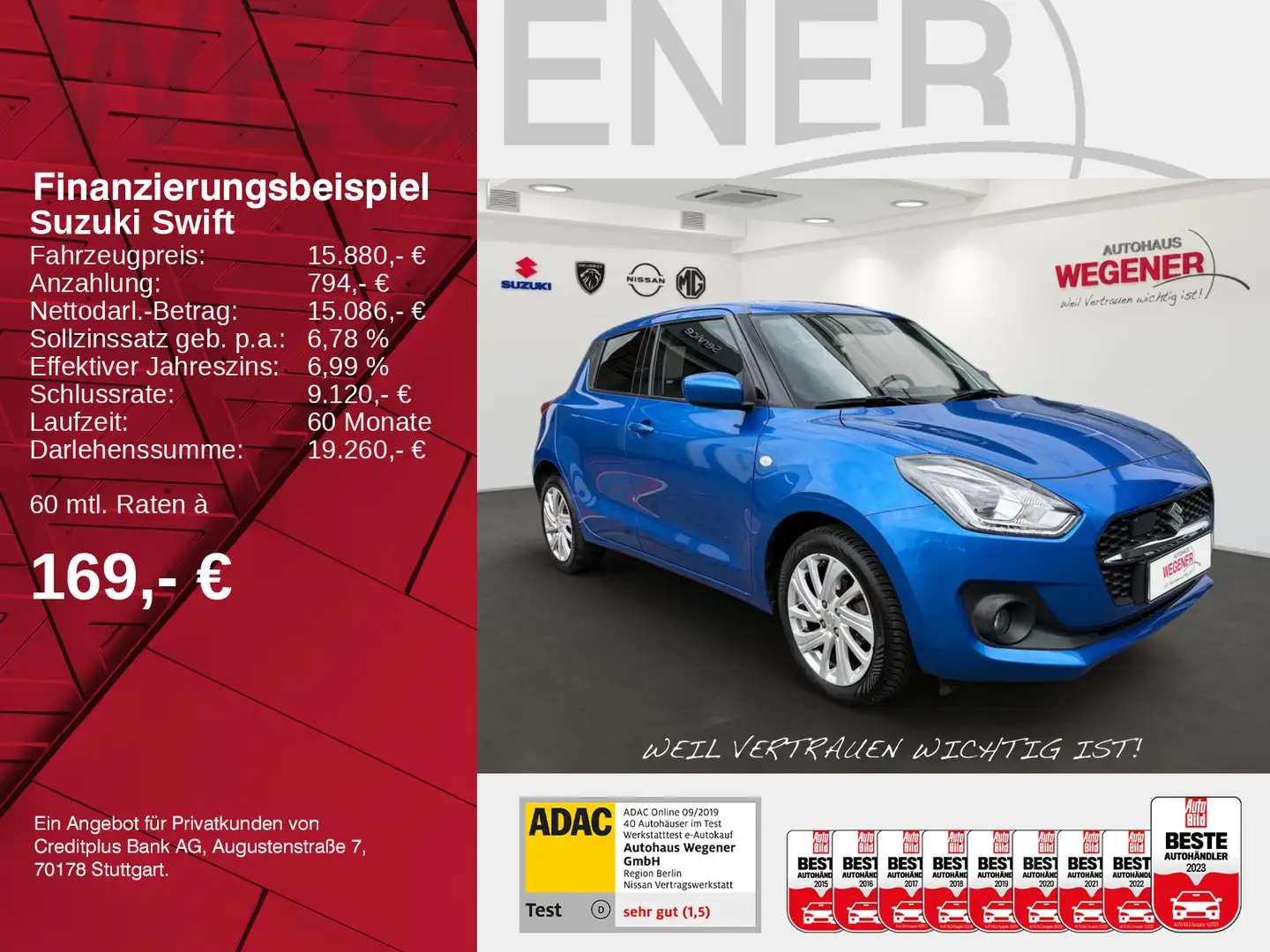 Suzuki Swift SWIFT COMFORT CVT / ALU / LED / KAMERA / ALLWETT Blau - 2