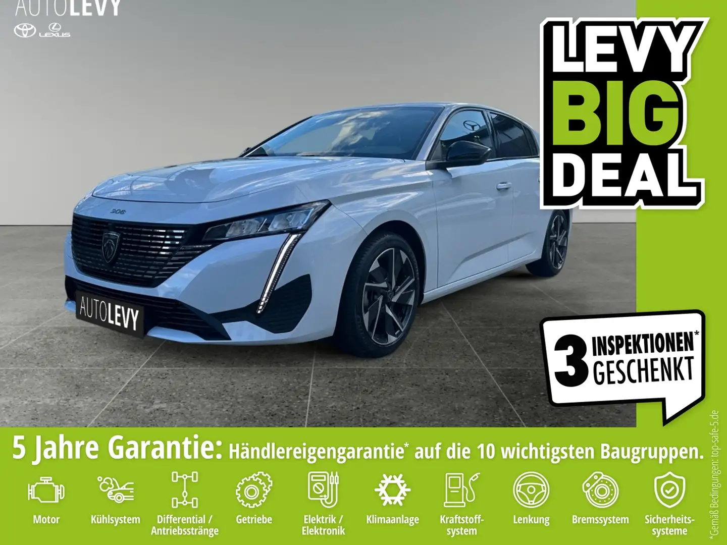 Peugeot 308 1.2 PureTech 130 Allure +Navi+CarPlay+Kamera+ Blanc - 1