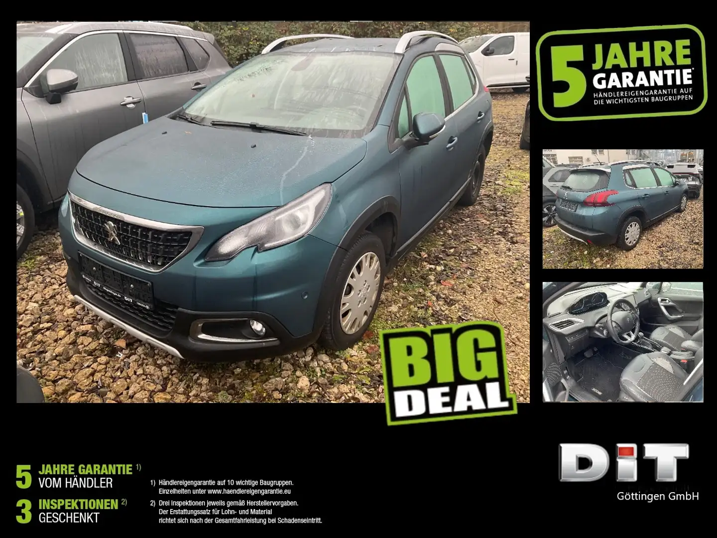 Peugeot 2008 1.5 BlueHDi 120 Allure AHK+Navi+Pano+SD+SHZ Grün - 1