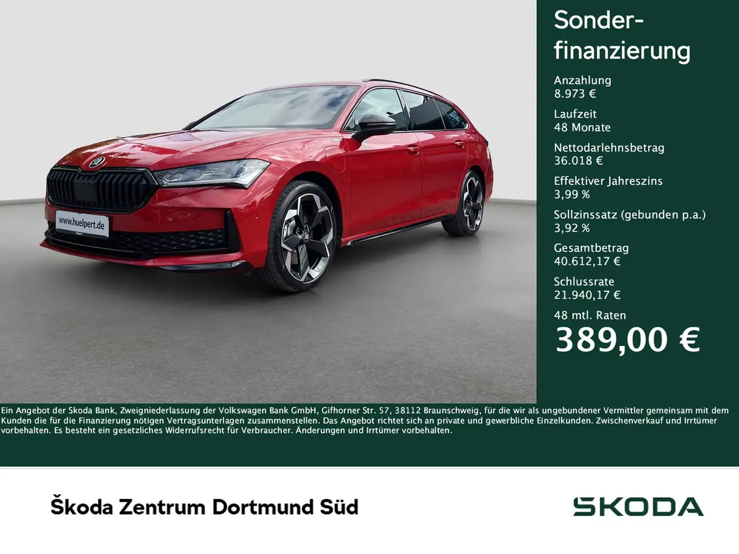 Skoda Superb Combi 1.5 iV SPORTLINE AHK 360°CAM LM19 Rouge - 1