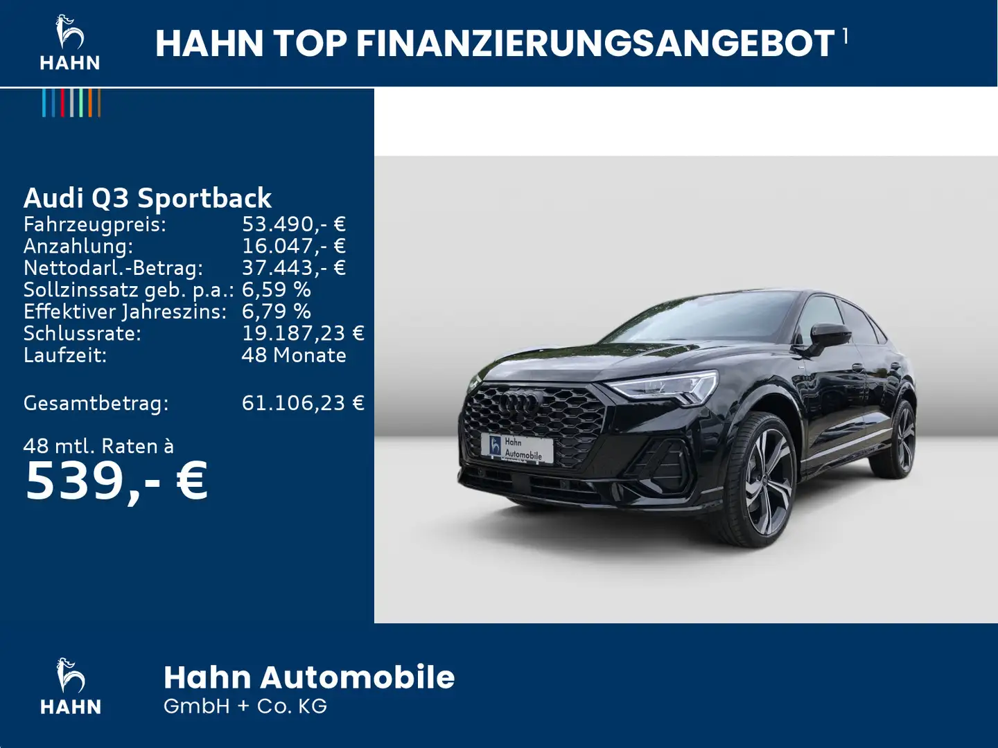 Audi Q3 S line 40 TFSI quattro Schwarz - 2