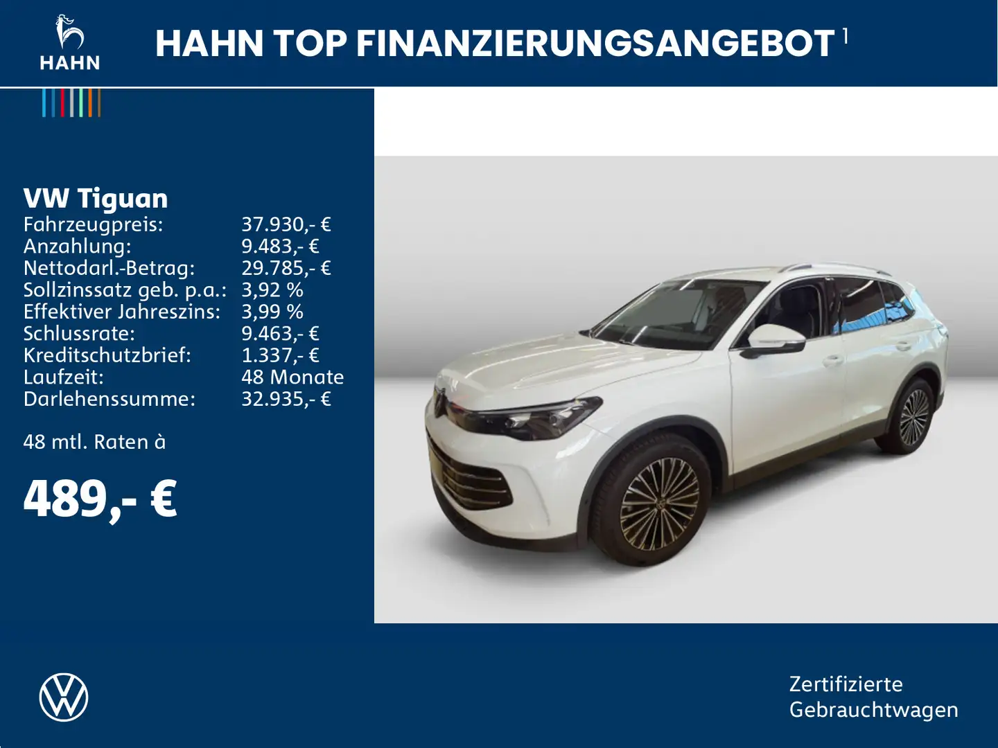 Volkswagen Tiguan 1.5TSI DSG Elegance Area AHK Matri Navi Weiß - 2