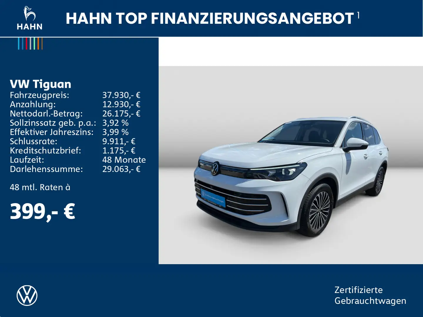 Volkswagen Tiguan 1.5 eTSI DSG Elegance Area AHK Matri Navi Weiß - 2