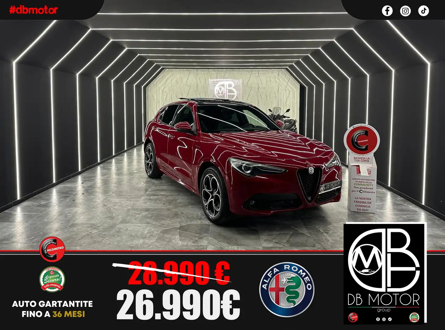 Alfa Romeo Stelvio Stelvio 2.2 t Veloce Ti Q4 210cv auto Rosso - 1