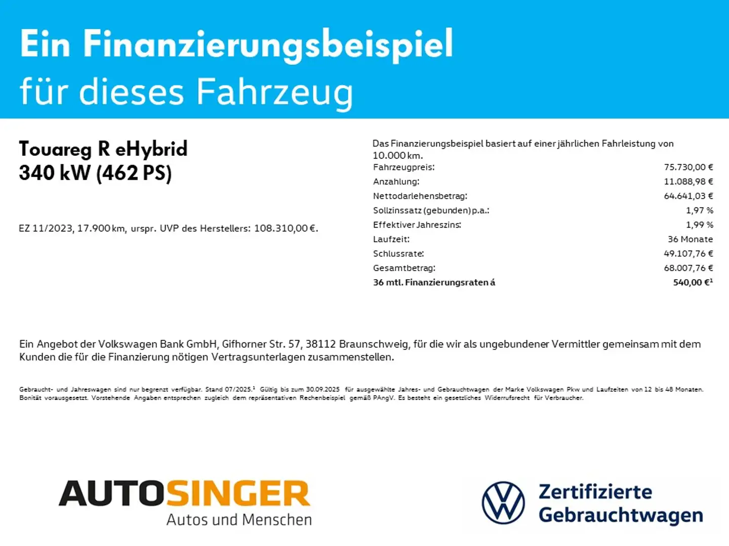 Volkswagen Touareg R eHybrid *PANO*LUFT*IQ-L*AHK*ACC*22"* Rojo - 2