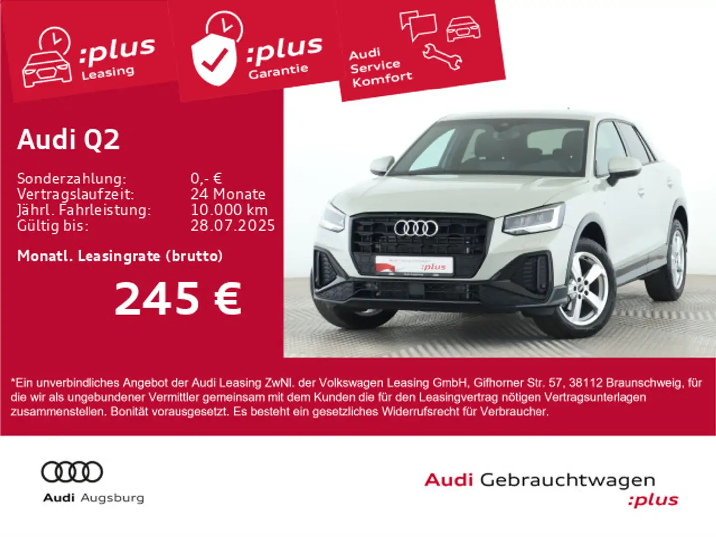 Audi Q2 Sline 30 TDI Stronic *GRA*LED*PreSense*8-fach Silber - 1