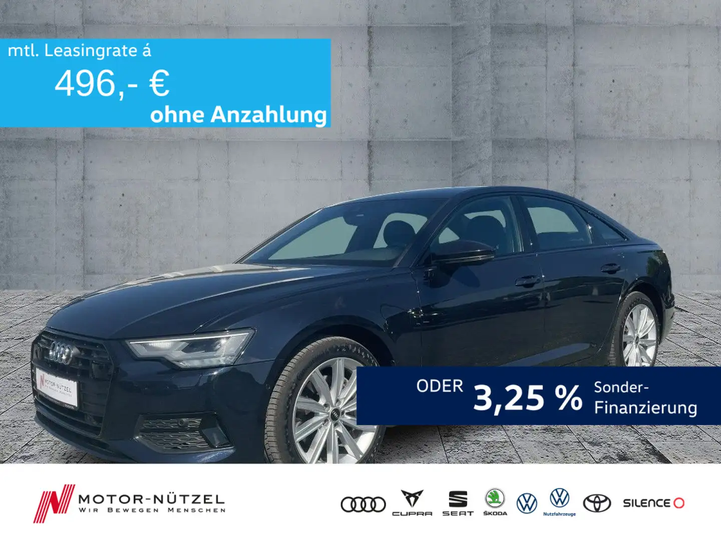 Audi A6 45 TDI QU S-TR SPORT 5JG+LED+NAV+VC Blauw - 1