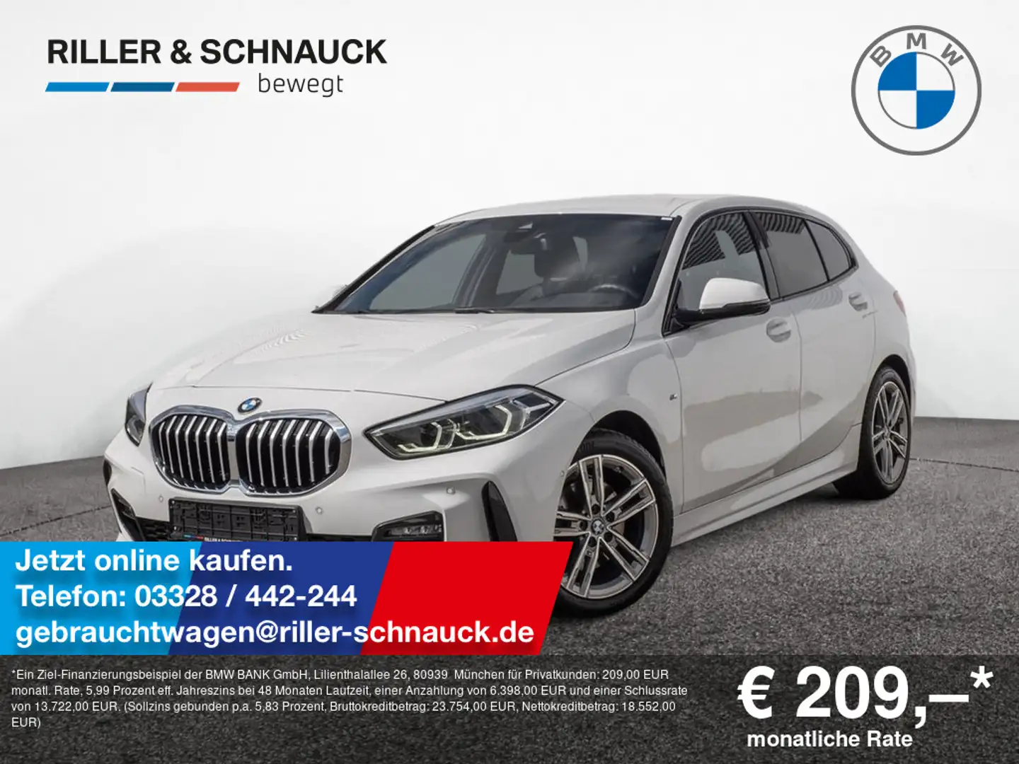 BMW 118 i M-Sport LED+NAVI+KEYLESS+KLIMAAUT+ Weiß - 1