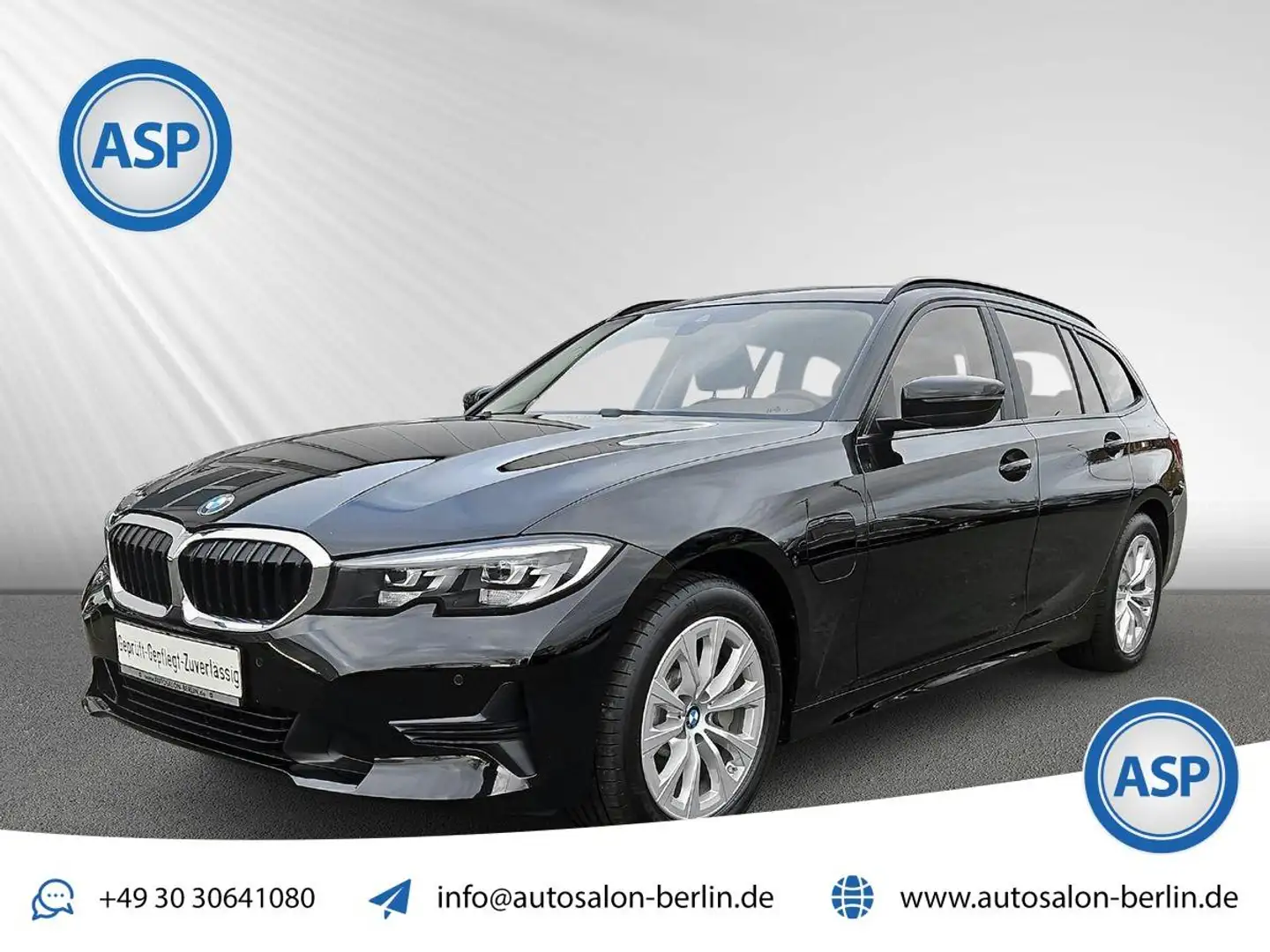 BMW 330 e Touring Advantage AHK LEDER LIVE COCKPIT Schwarz - 1