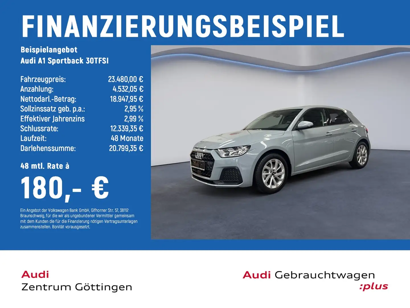 Audi A1 Sportback 30TFSI advanced SMARTPH.INTERF.+ASG Grijs - 2