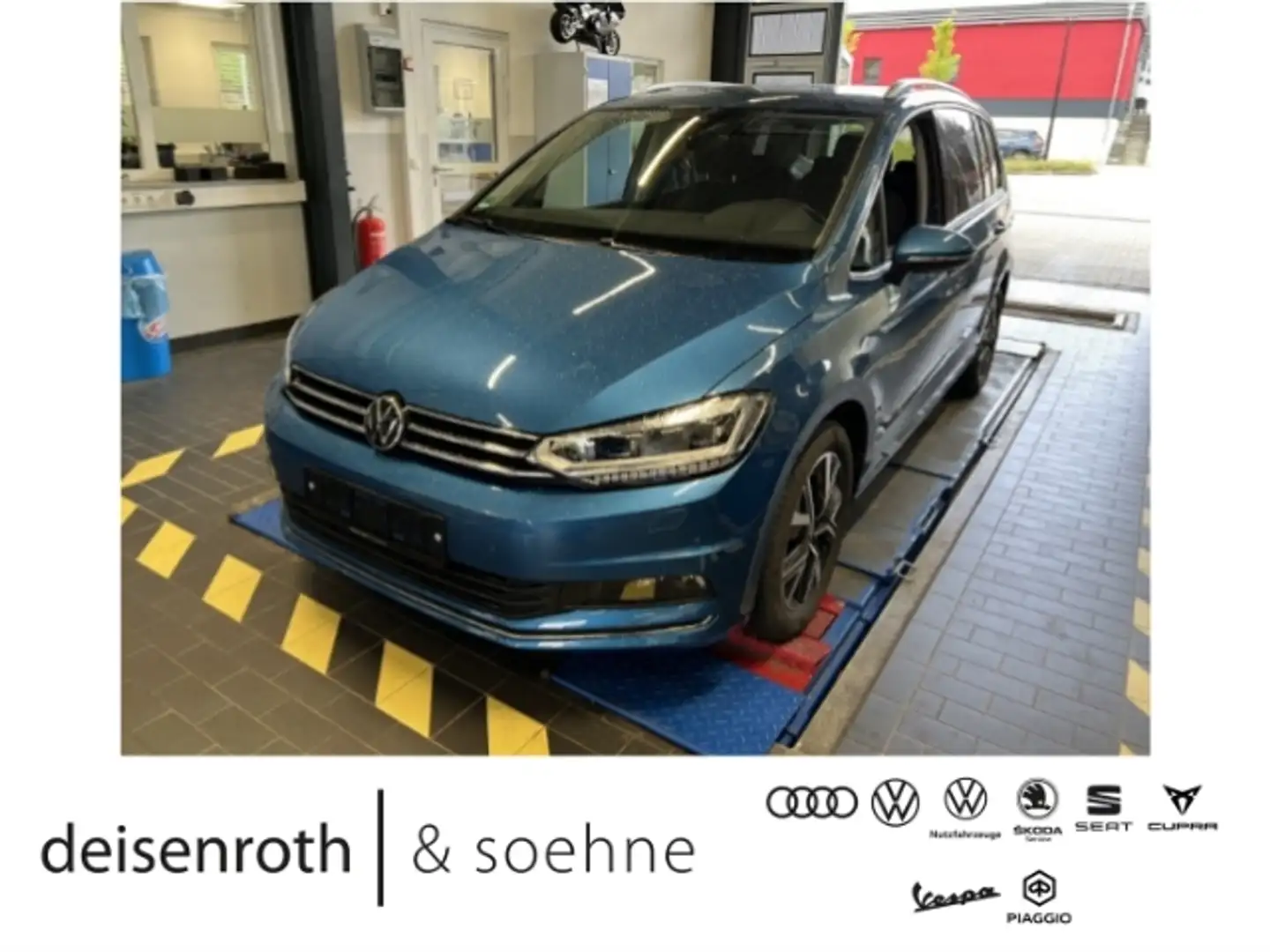 Volkswagen Touran Highline 2.0 TDI DSG 7-Sitz/AHK/Nav/Kam/ACC/Assist Blau - 1