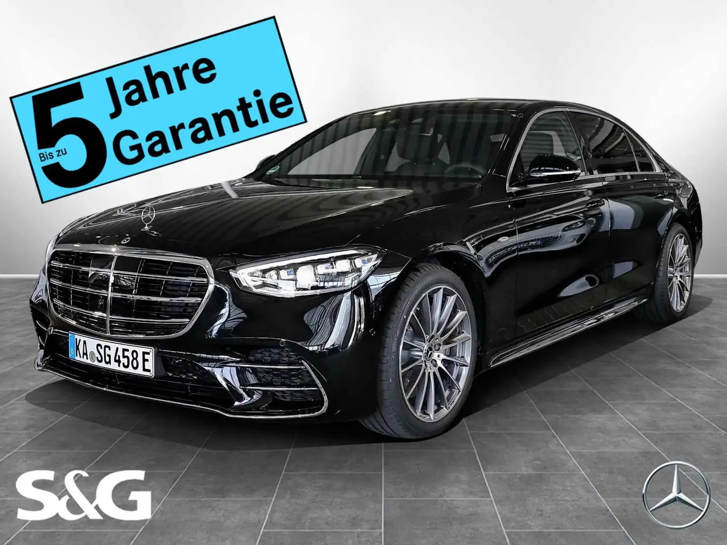 Mercedes-Benz S 580 e 4M Lang AMG DIG-LED+HuD+Multikontursitze Noir - 1