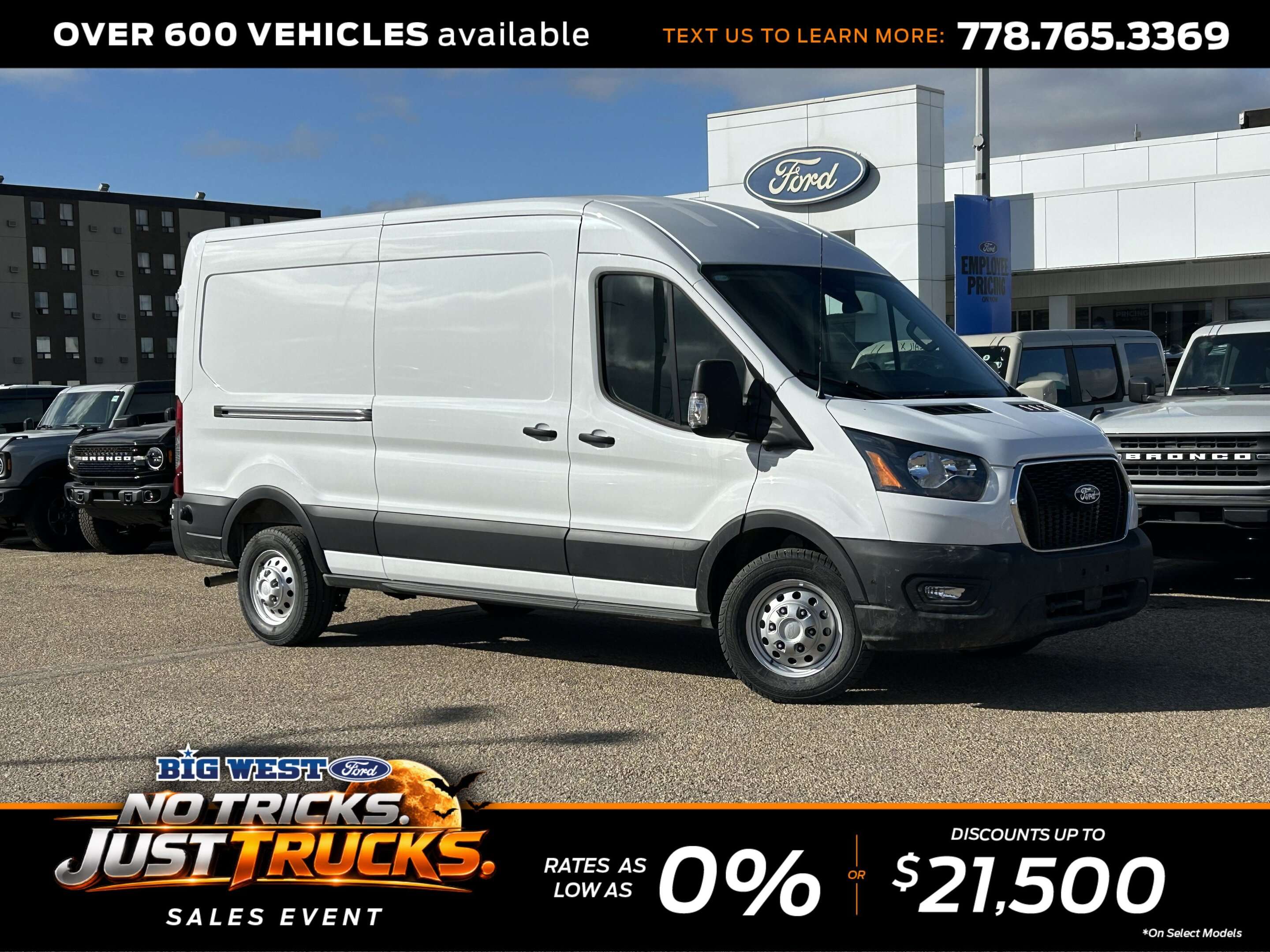 White 2026 Ford Transit Cargo Van All-Wheel Drive Automatic