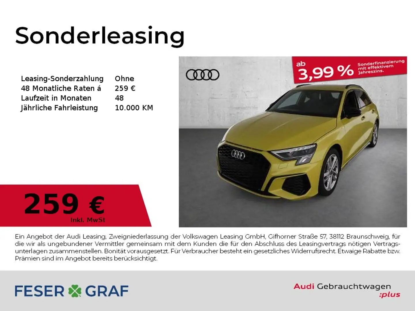 Audi A3 Sportback S line 35 TFSI S AHK/LED Gelb - 1