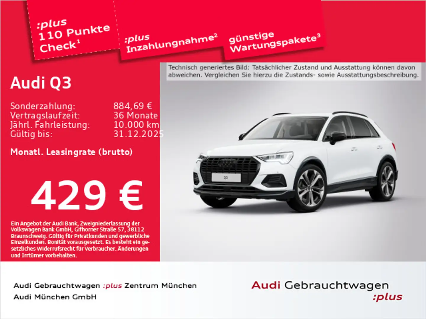 Audi Q3 35 TFSI S tronic advanced Virtual/ACC/LED/Nav Weiß - 1