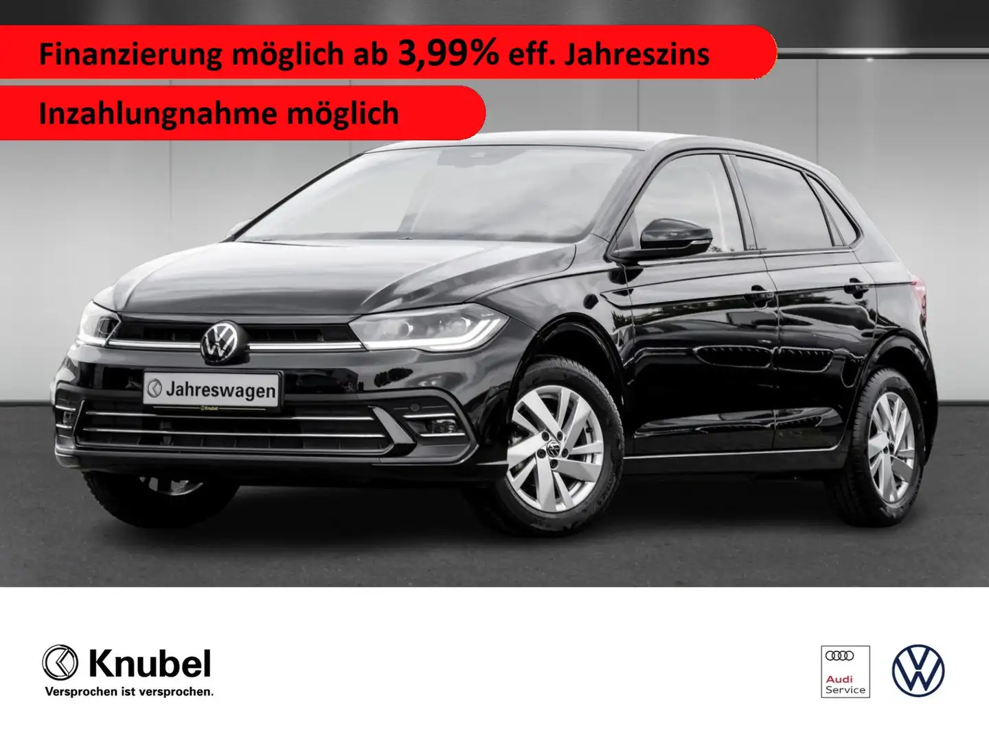 Volkswagen Polo Style 1.0 TSI DSG IQ.LIGHT/NAVI/ACC Schwarz - 1