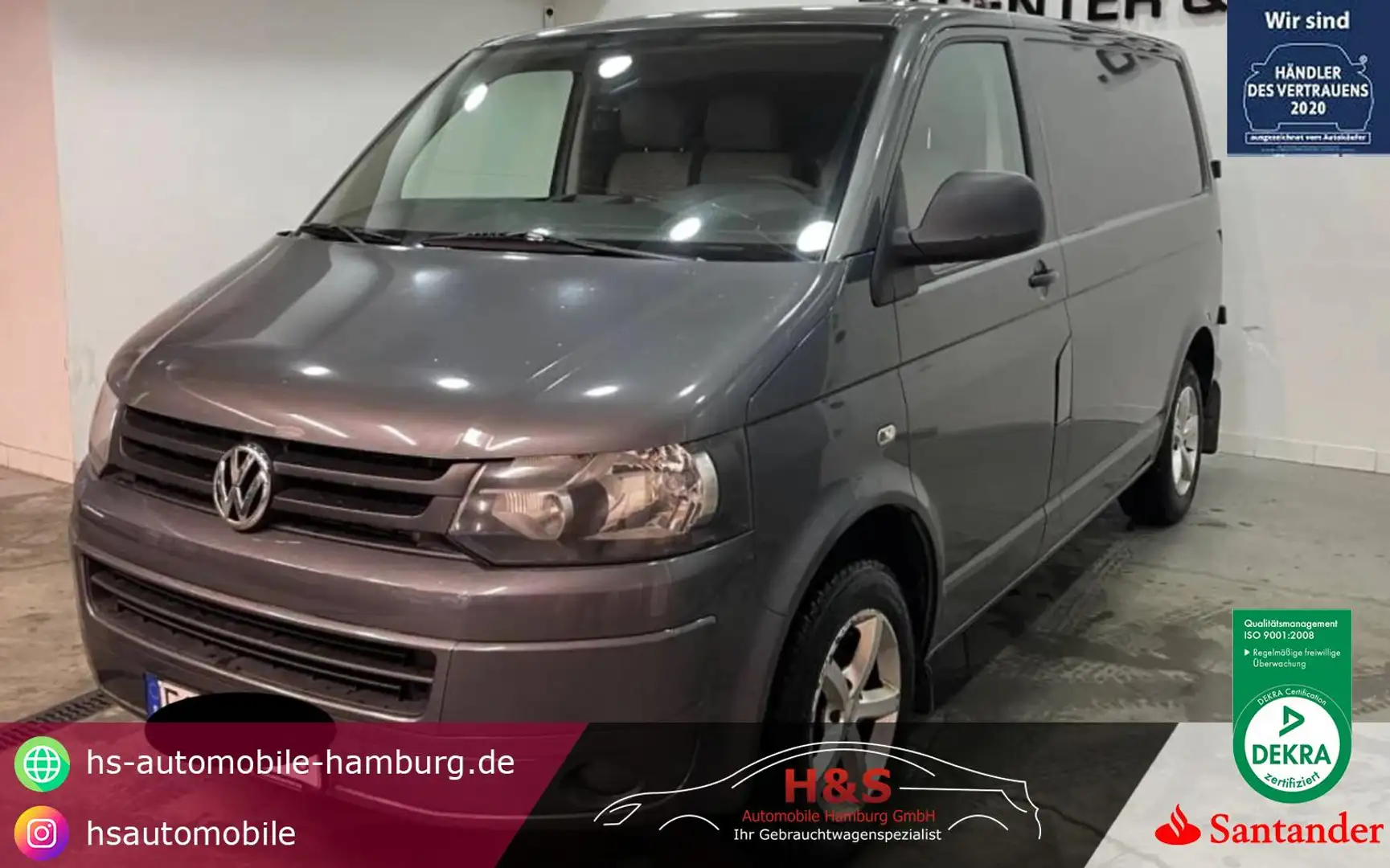 Volkswagen T5 Transporter Kasten-Kombi Kasten Gris - 1