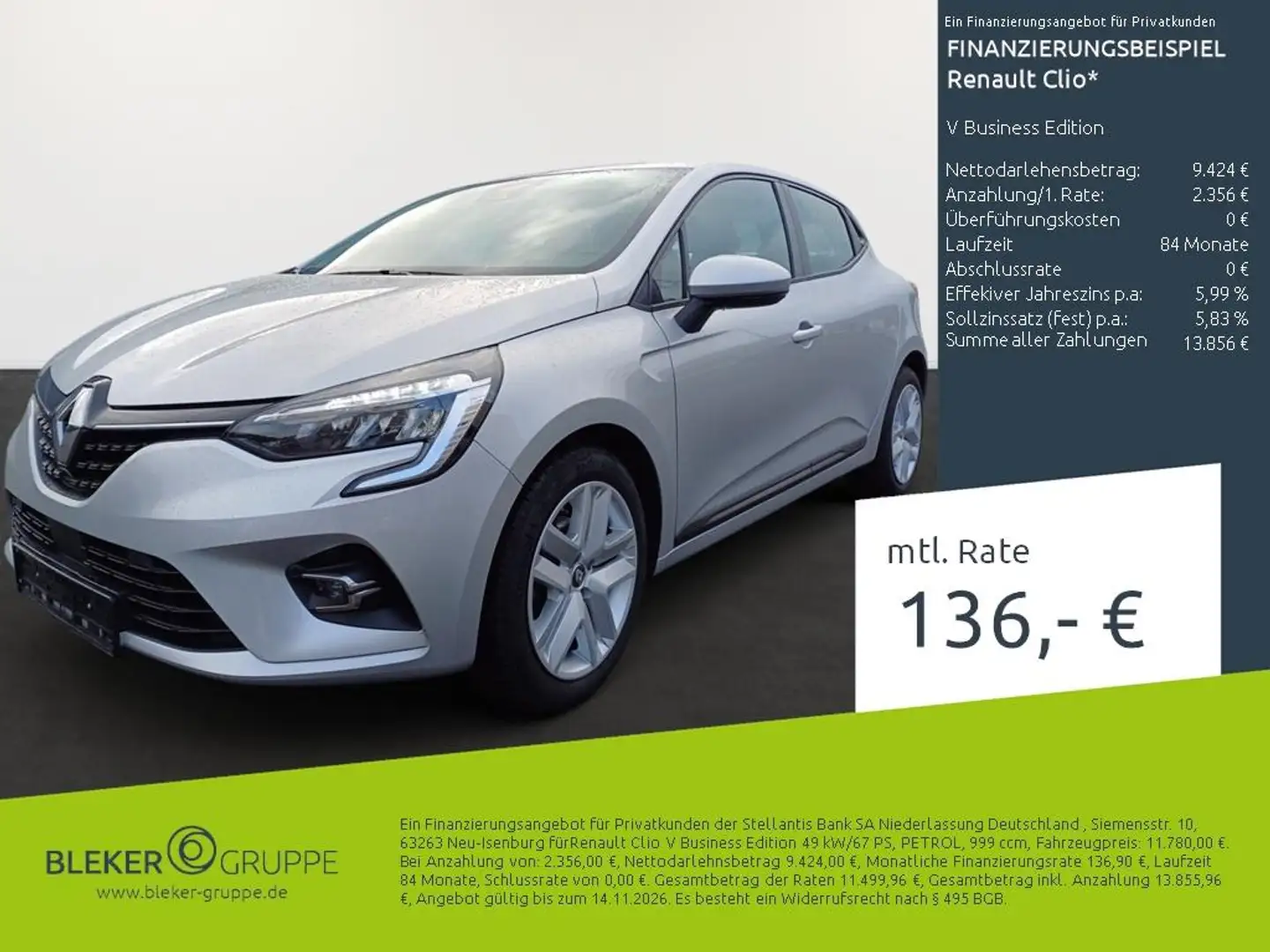 Renault Clio V Business Edition Grau - 1