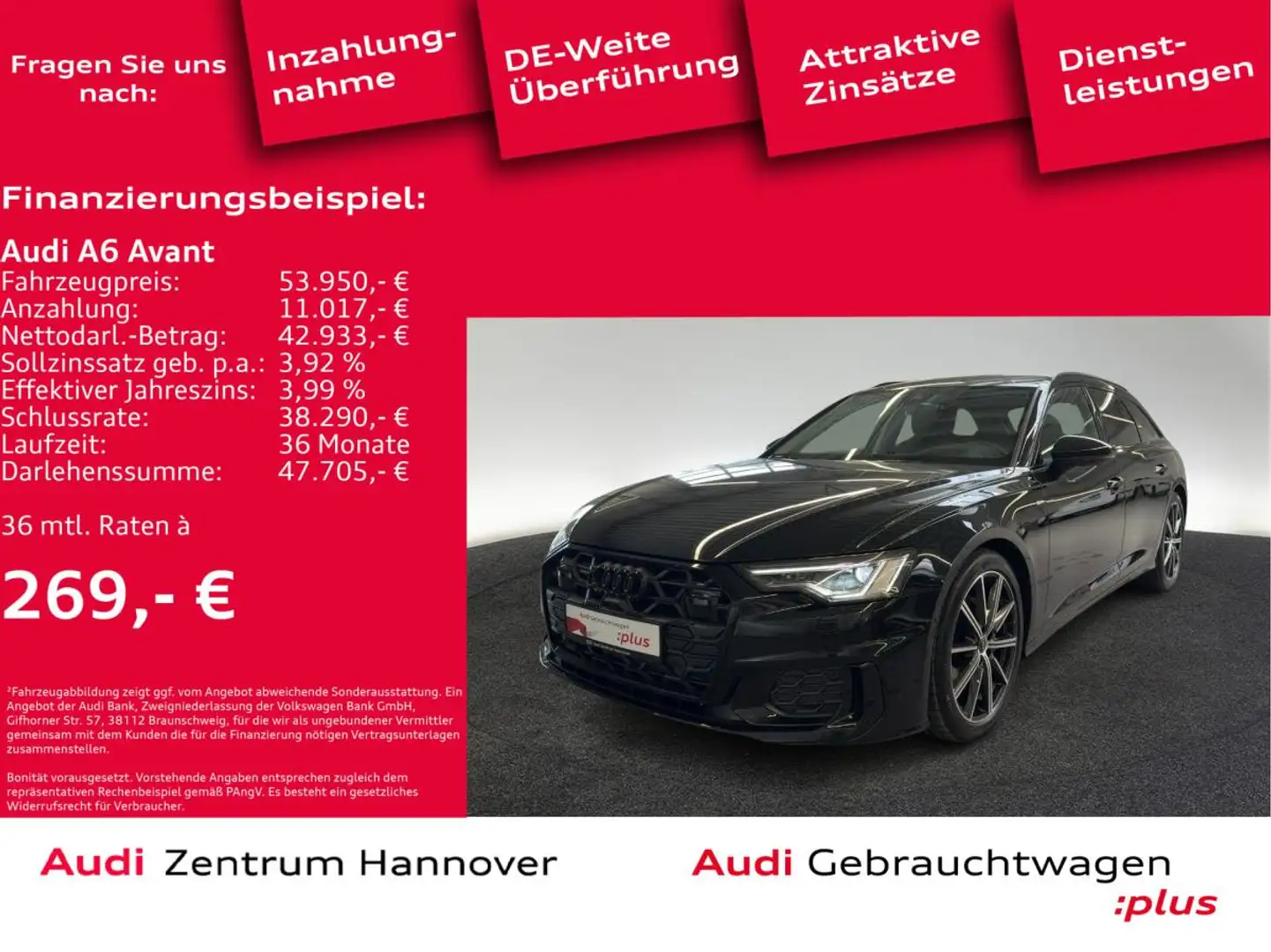 Audi A6 Avant S line 40 TDI quattro HuD Matrix AHK Memory Schwarz - 2