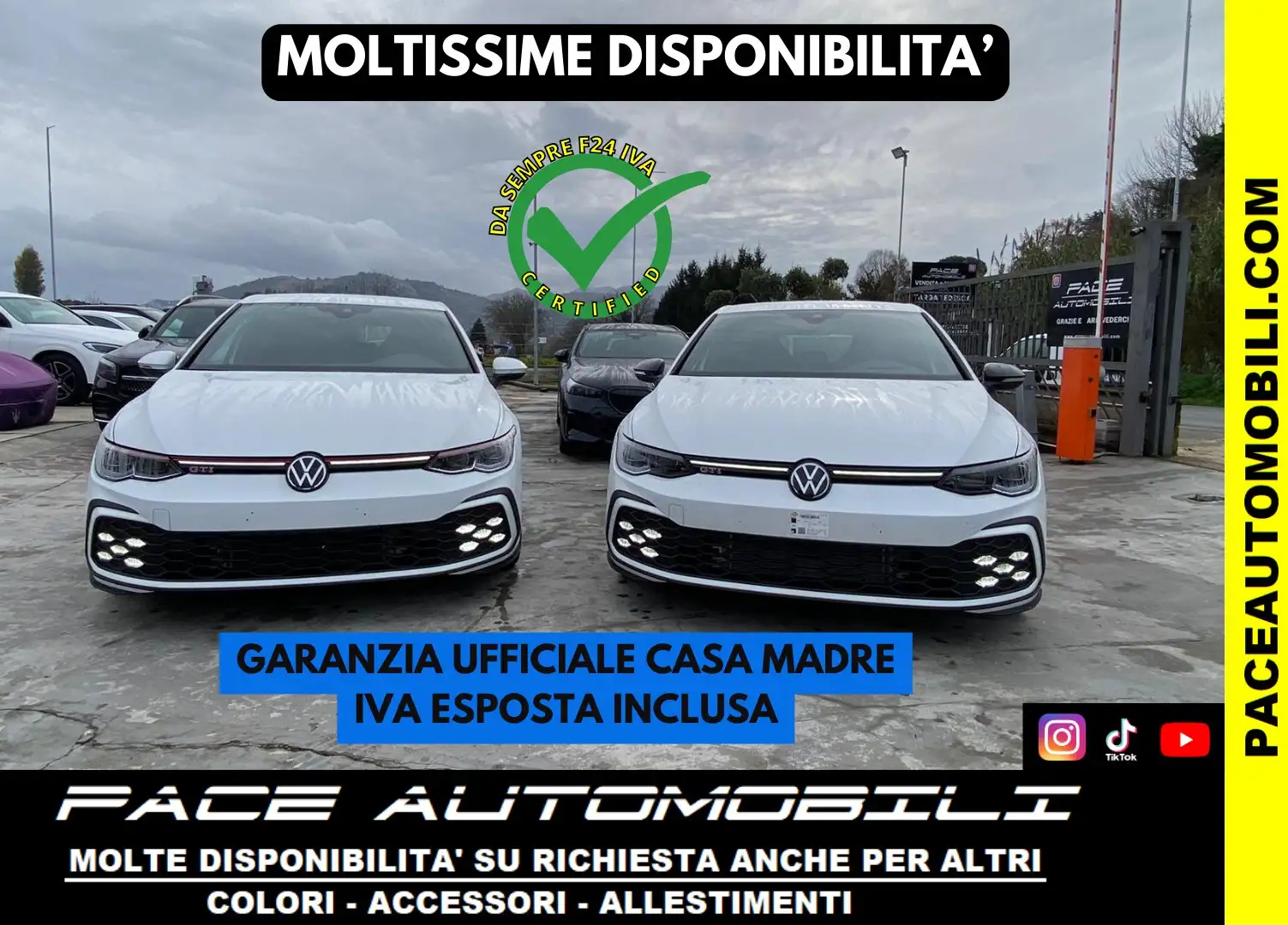 Volkswagen Golf GTI PERFORMANCE BLACK MATRIX PDC CRUISE F1 NAVI 19" Bianco - 1