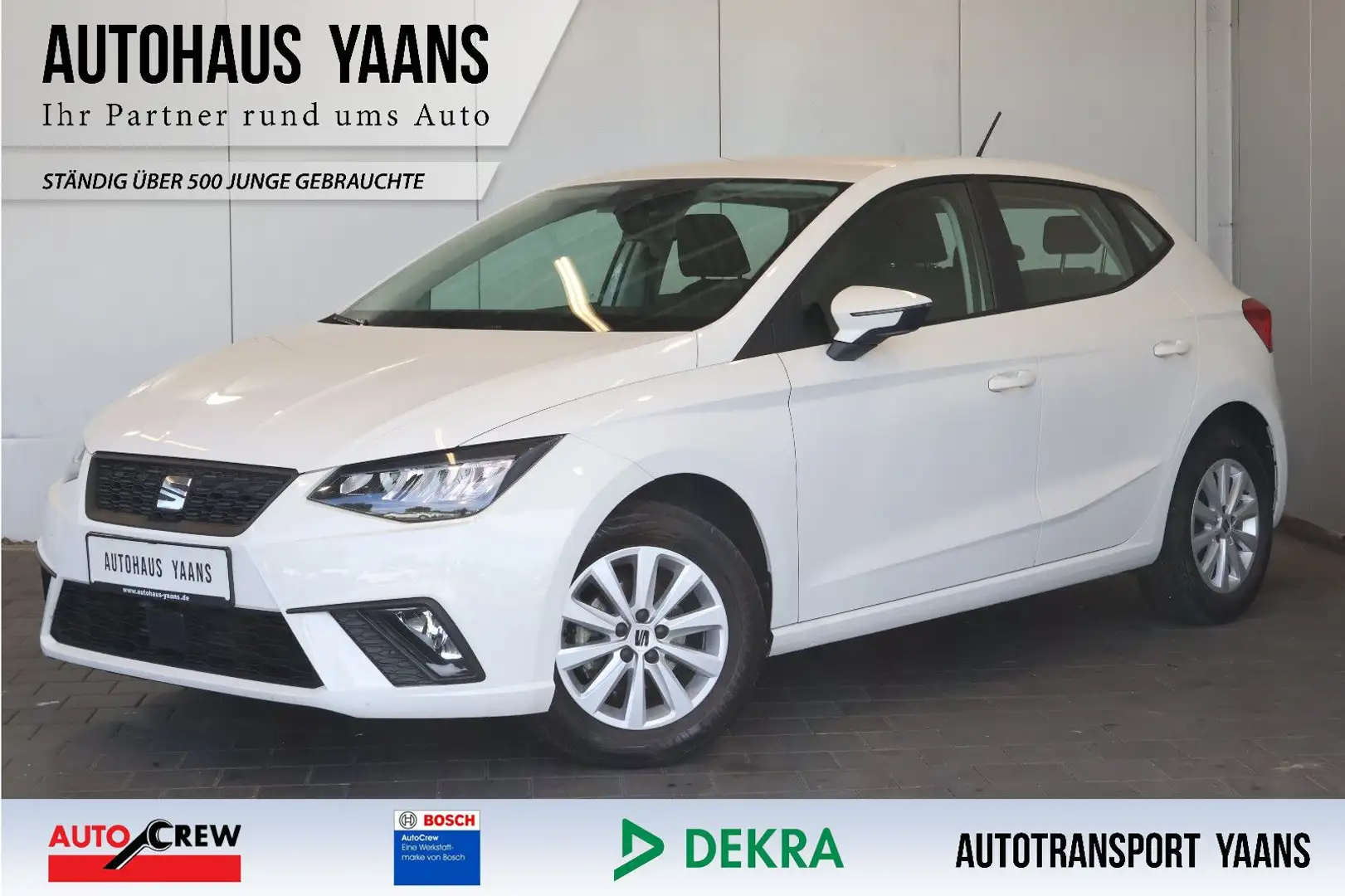 SEAT Ibiza Reference 1.0 FRONT+LED+BT+ALU Weiß - 1
