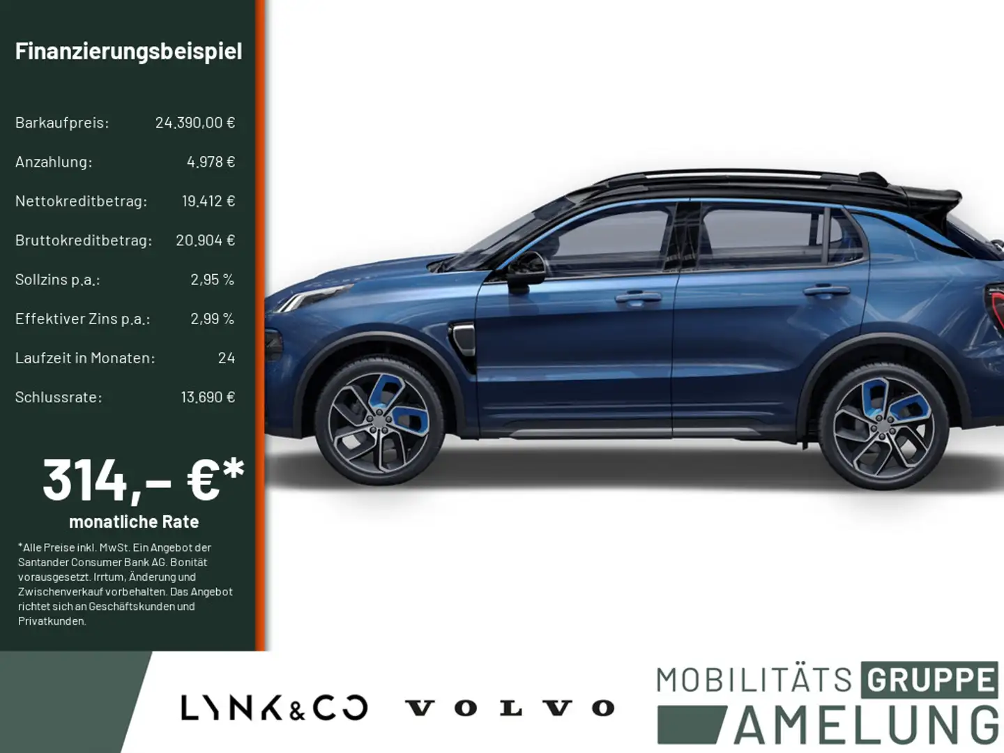 Lynk & Co 01 MEMORY KEYLESS KURVENLICHT NAVI ACC PANO Blu/Azzurro - 1
