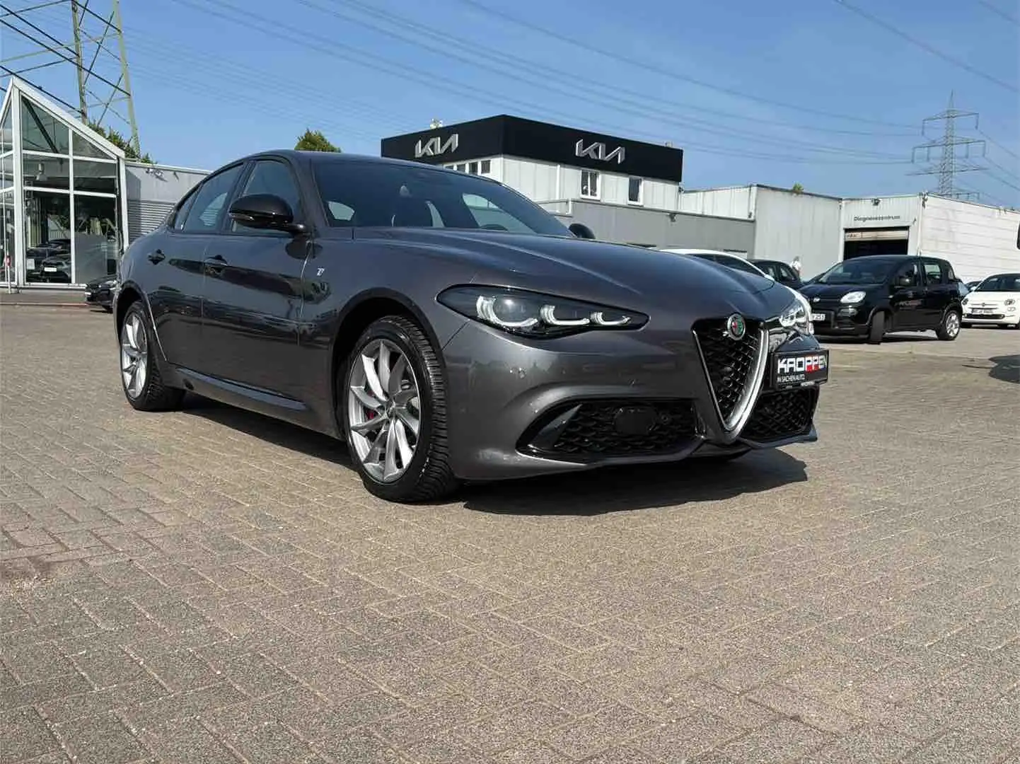 Alfa Romeo Giulia Ti Q4 Assis. Navi Kam Leder schwarz M+S-Allwetter Šedá - 2