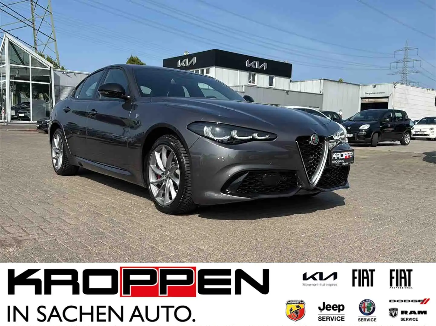 Alfa Romeo Giulia Ti Q4 Assis. Navi Kam Leder schwarz M+S-Allwetter Gris - 1