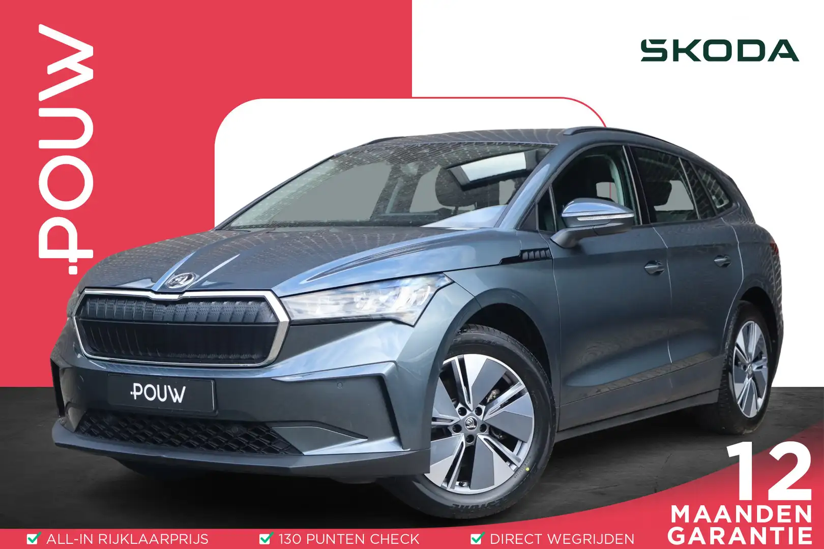 Skoda Enyaq 60 180pk | SoH 94% | Navigatie | Verwarmbare Voors Grau - 1