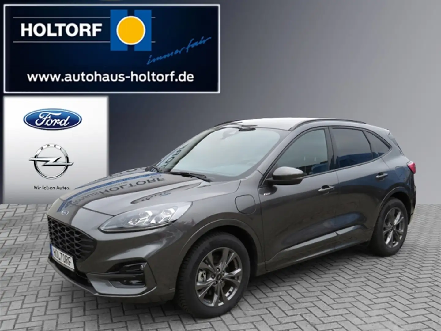 Ford Kuga Plug-In Hybrid ST-Line X LED NAVI AHK Grijs - 1