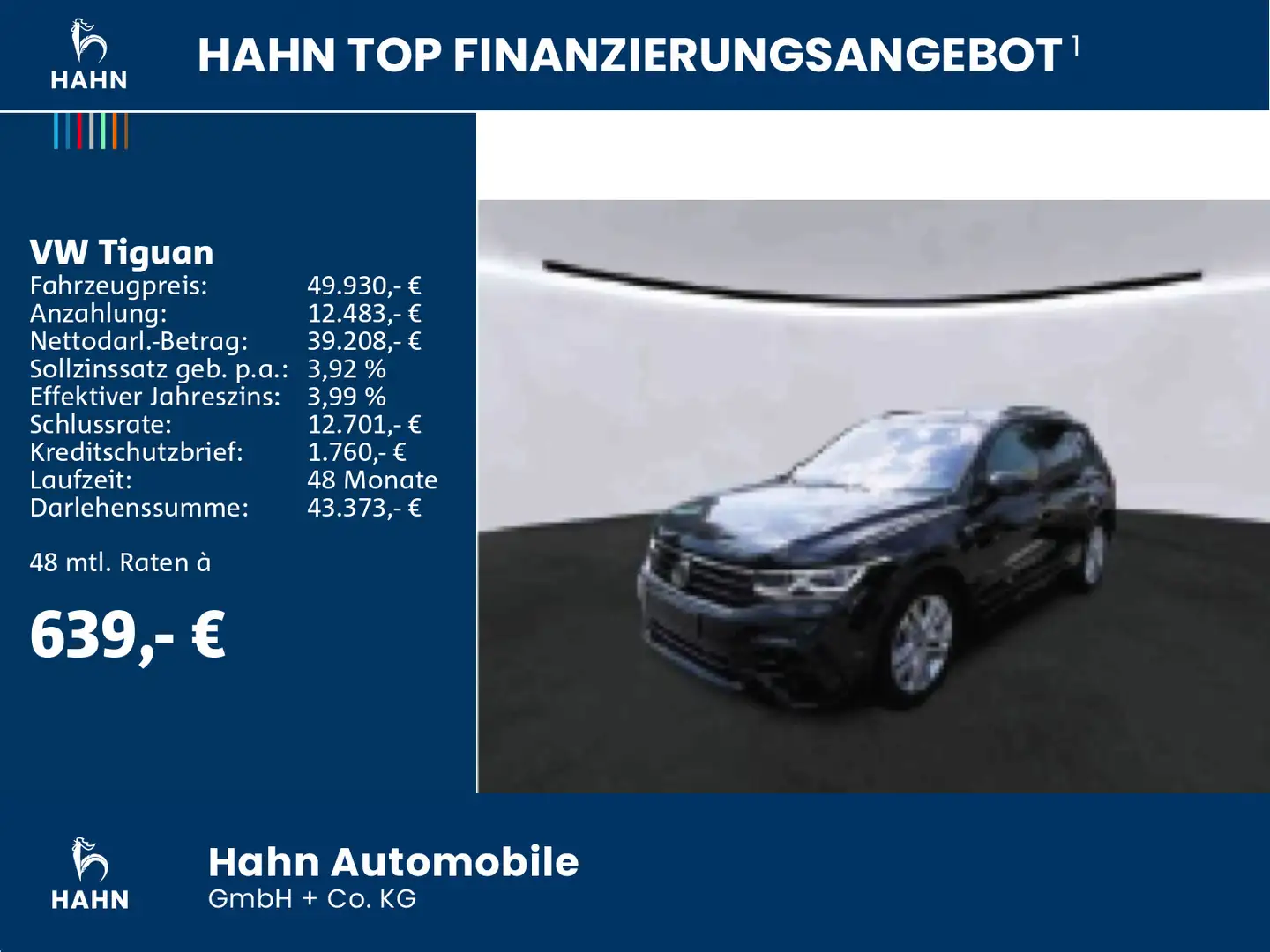 Volkswagen Tiguan R 2.0 TSI 4Mo DSG  AHK Matrix Black Style Schwarz - 2