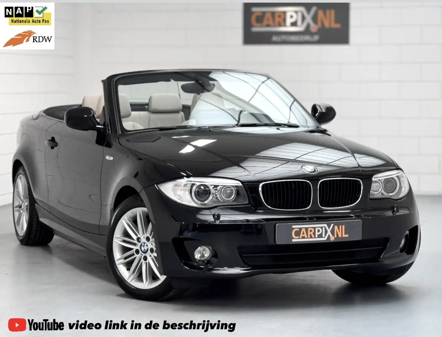 BMW 118 1-serie Cabrio 118i 2012 Facelift, NL-auto, Carpla Noir - 1